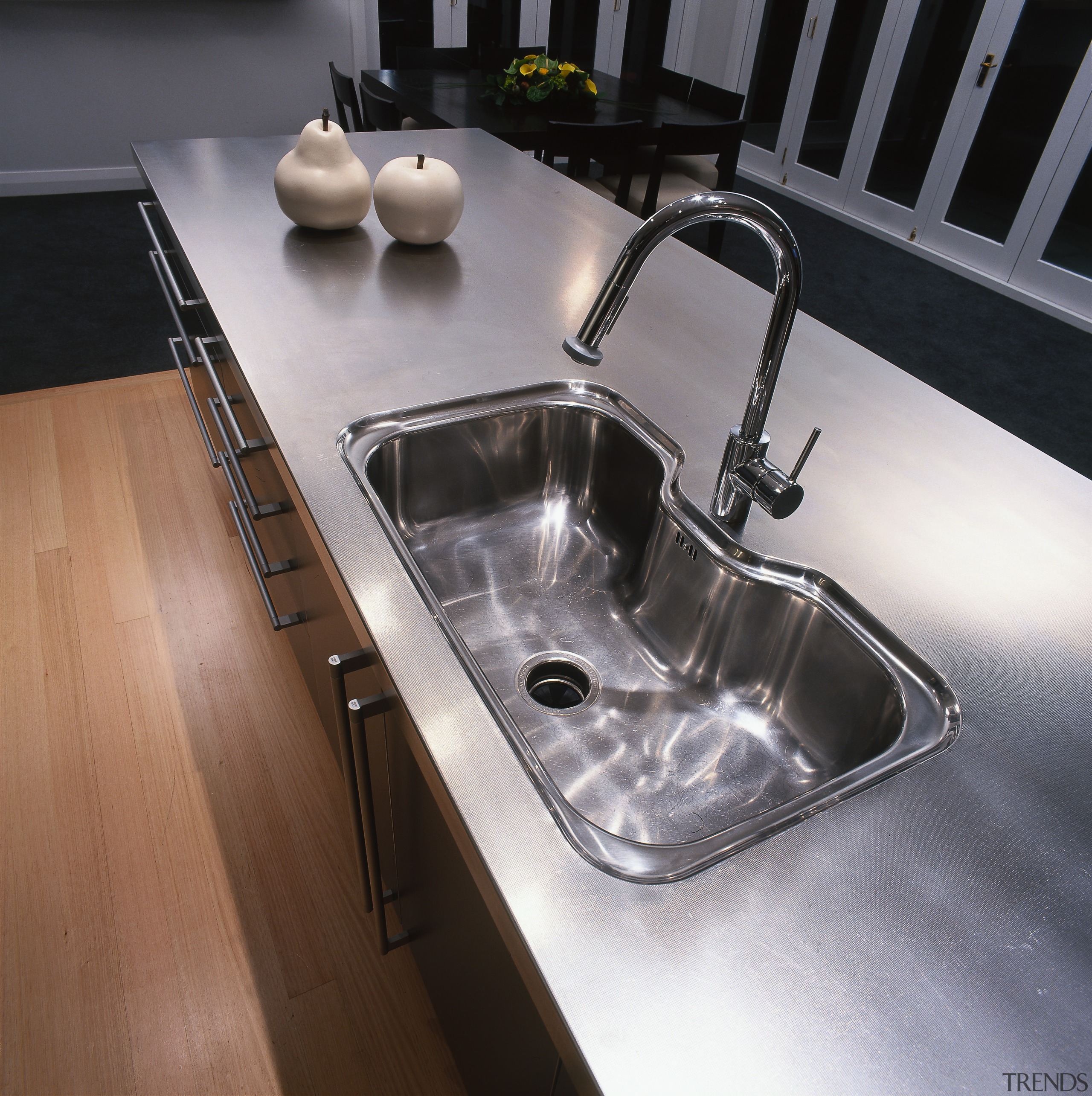 An example of the ways Brightworks Stainless, stainless bathroom sink, countertop, plumbing fixture, product design, sink, tap, gray, black