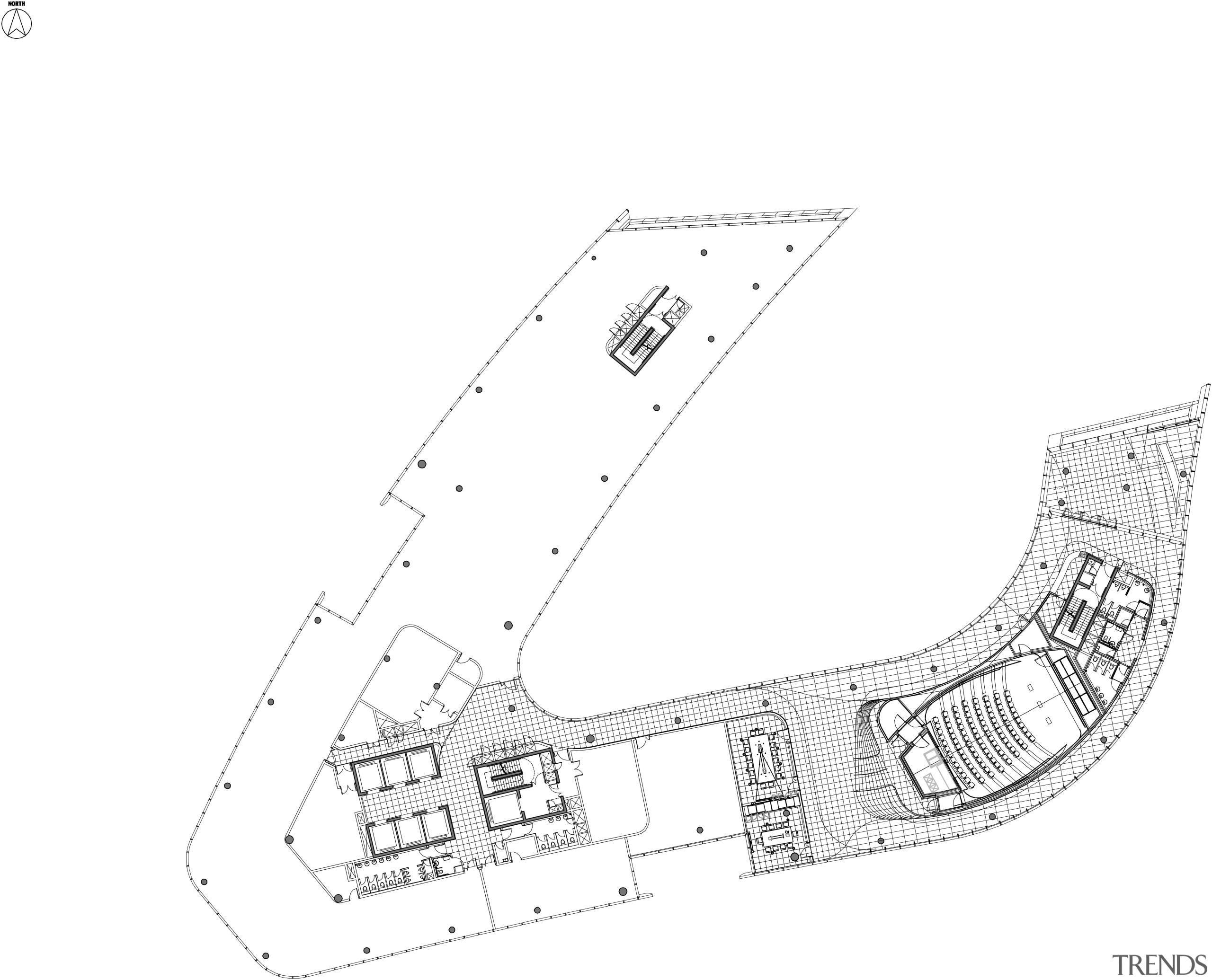 The plan of the ground level of the angle, area, black and white, design, diagram, drawing, line, plan, product design, structure, white