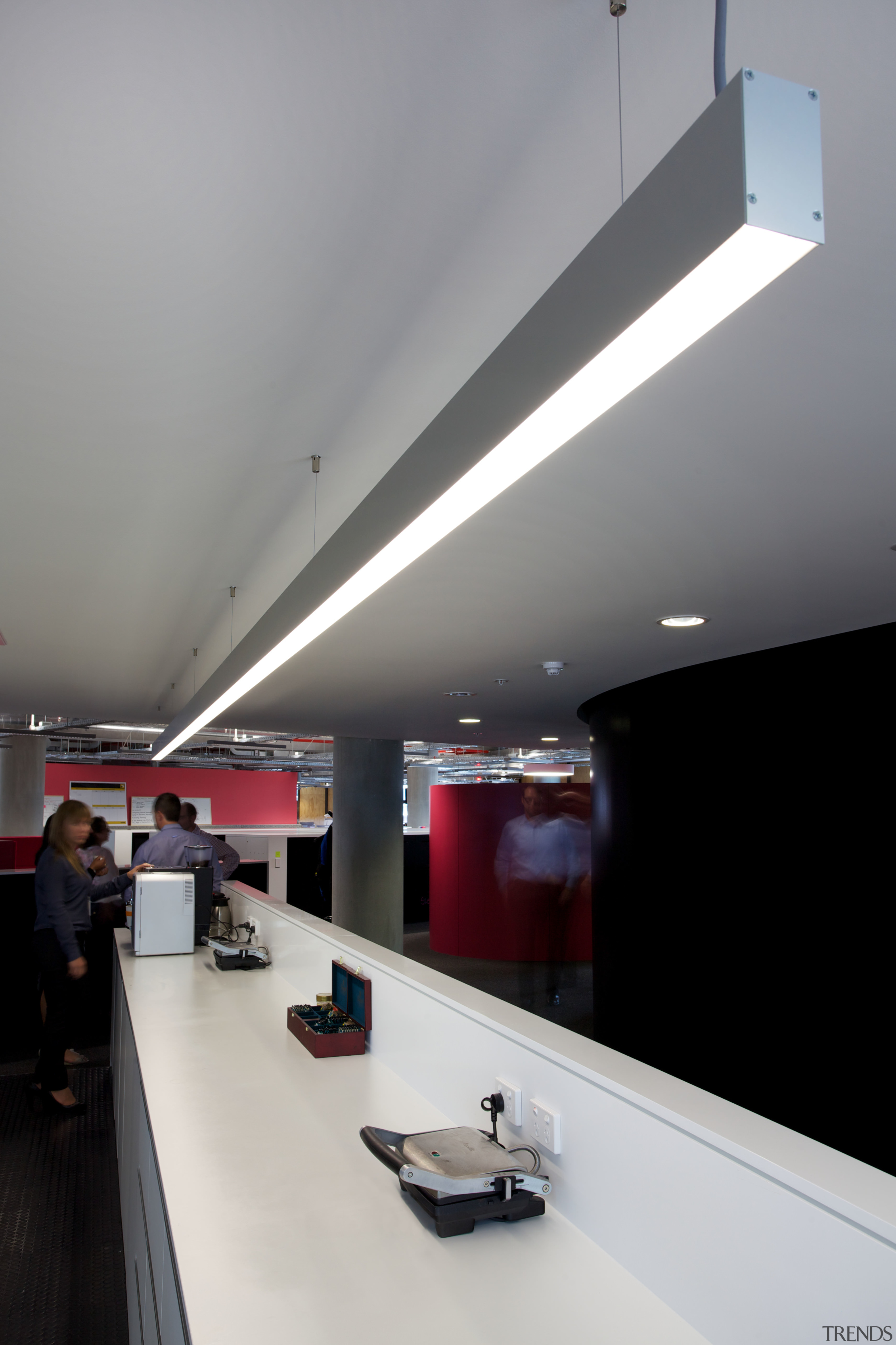 Zig-zag lighting by Aesthetics LIghting was custom designed architecture, ceiling, daylighting, interior design, lighting, product design, gray