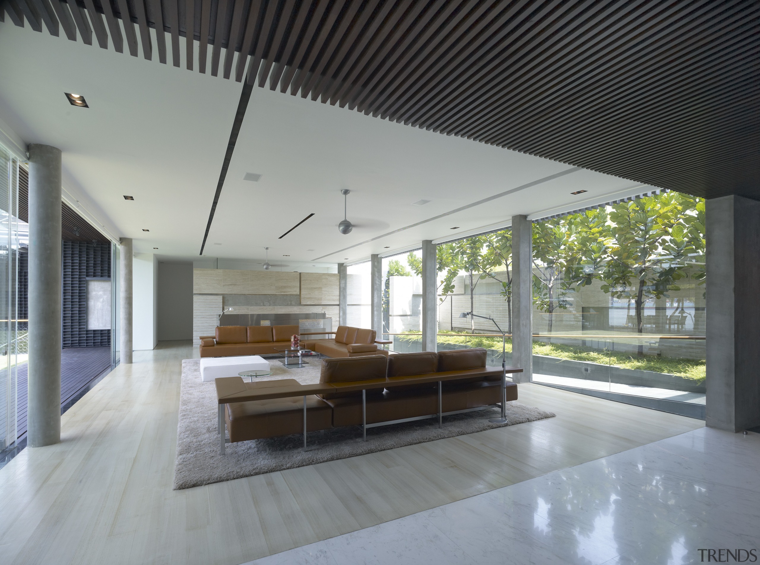 Main living area - Main living area - architecture, ceiling, condominium, daylighting, house, interior design, real estate, gray, black