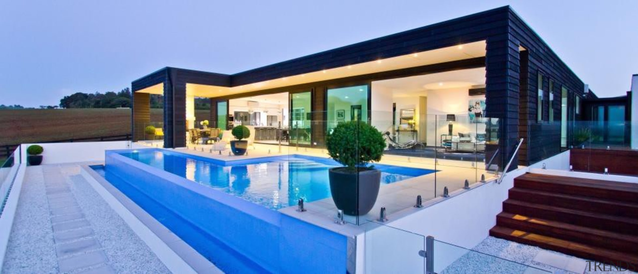 A contemporary house design by Design House Architecture architecture, estate, home, house, leisure, property, real estate, resort, swimming pool, villa, teal