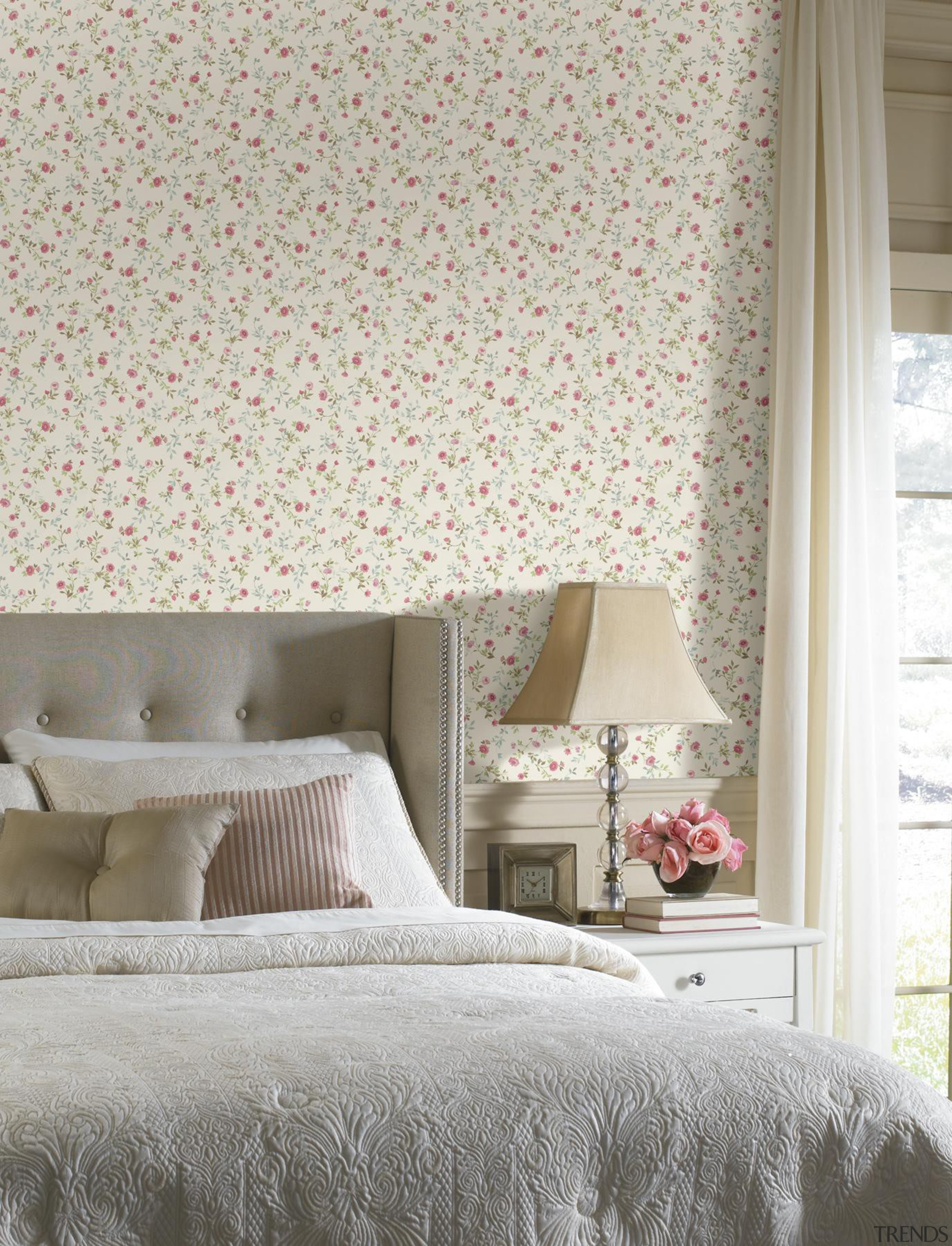 Dollhouse Range - Dollhouse Range - bed | bed, bed frame, bed sheet, bedroom, curtain, duvet cover, floor, home, interior design, mattress, room, suite, textile, wall, wallpaper, window, window covering, window treatment, gray