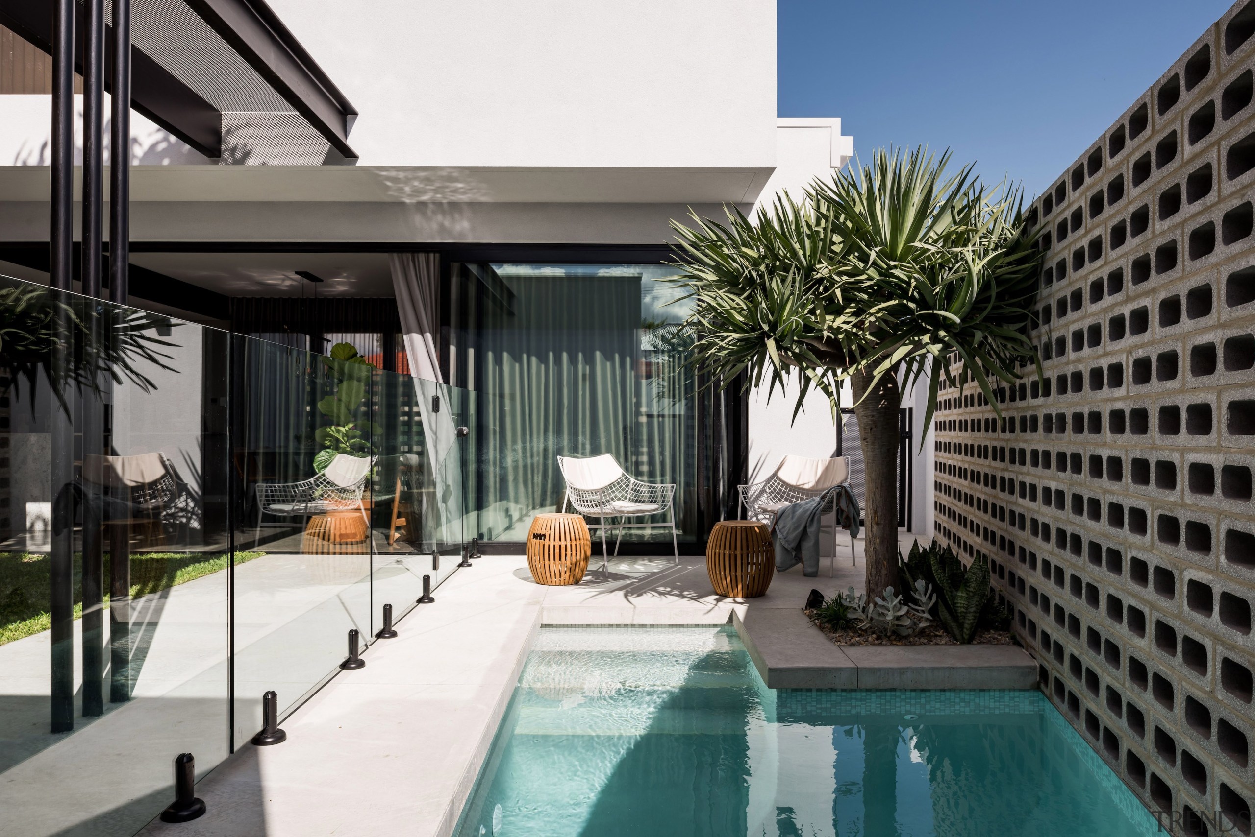 Finalist – Dalecki Design – 2018 TIDA Australia apartment, architecture, building, condominium, estate, home, house, property, real estate, swimming pool, window, black, gray