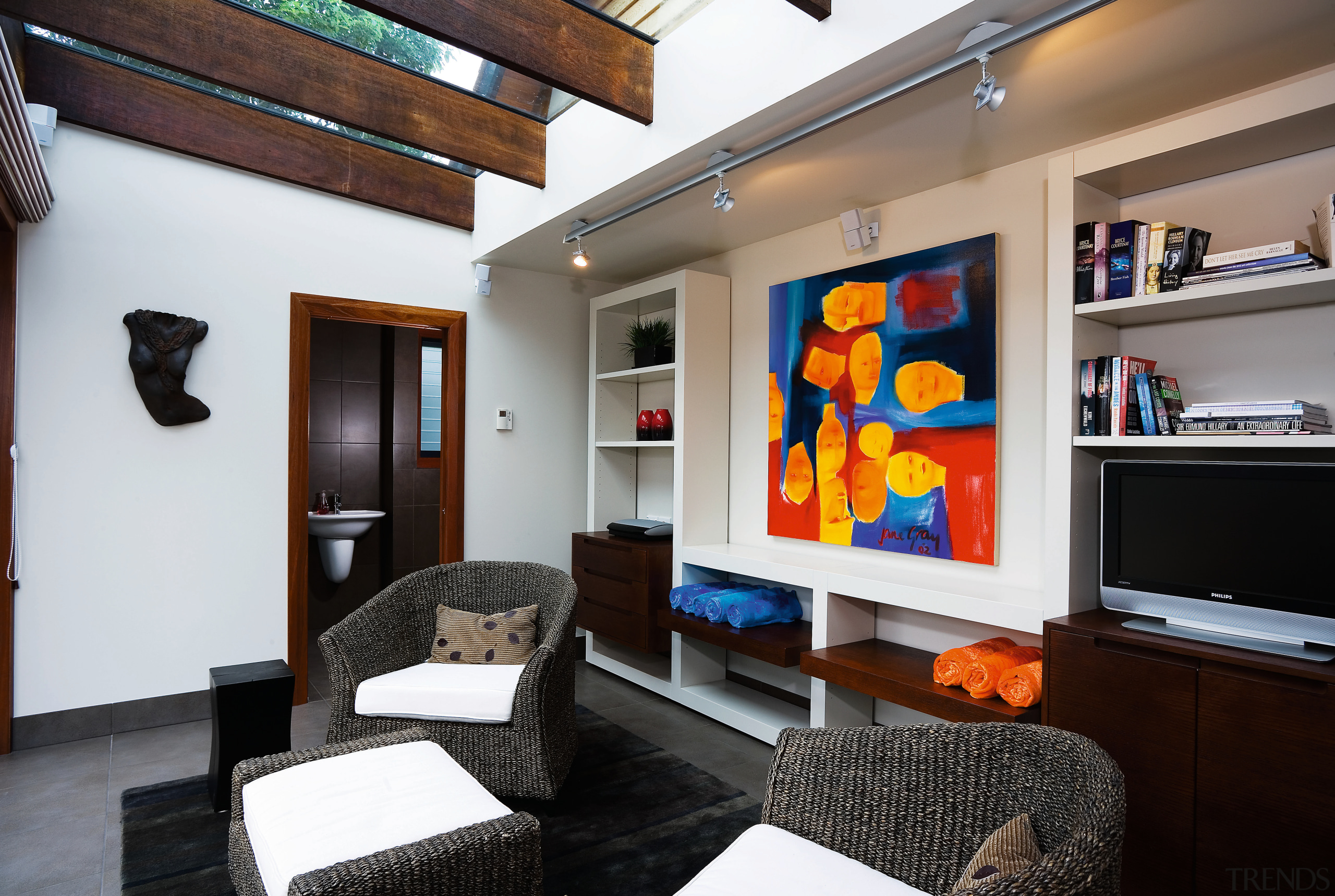 A view of the interior of the pool interior design, living room, room, black, white