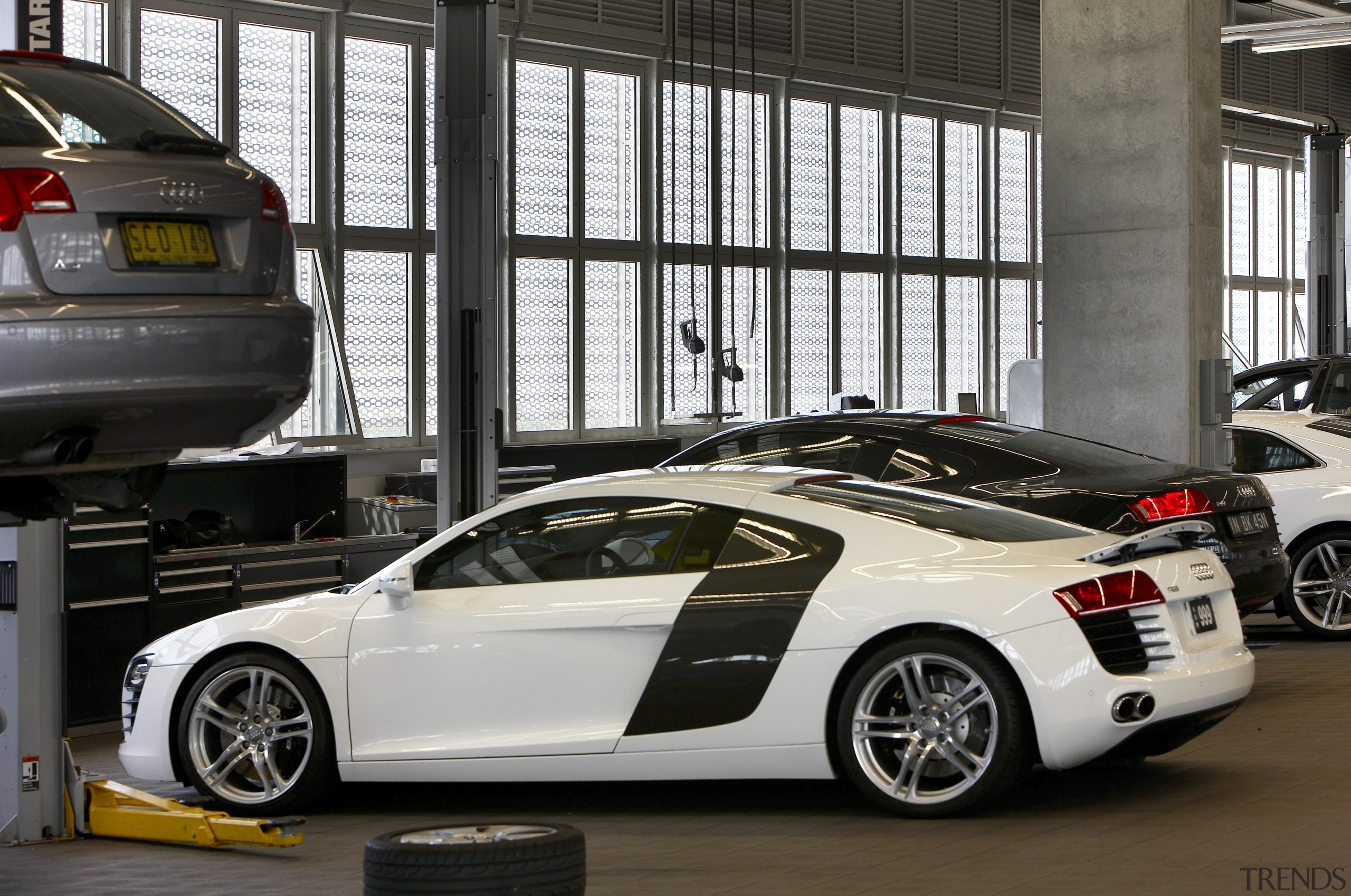 Eclipse Environmental designed and installed the systems for audi, audi r8, auto part, automotive design, automotive exterior, automotive tire, automotive wheel system, car, executive car, land vehicle, luxury vehicle, motor vehicle, performance car, personal luxury car, rim, road, sports car, street, supercar, technology, vehicle, wheel, black, white