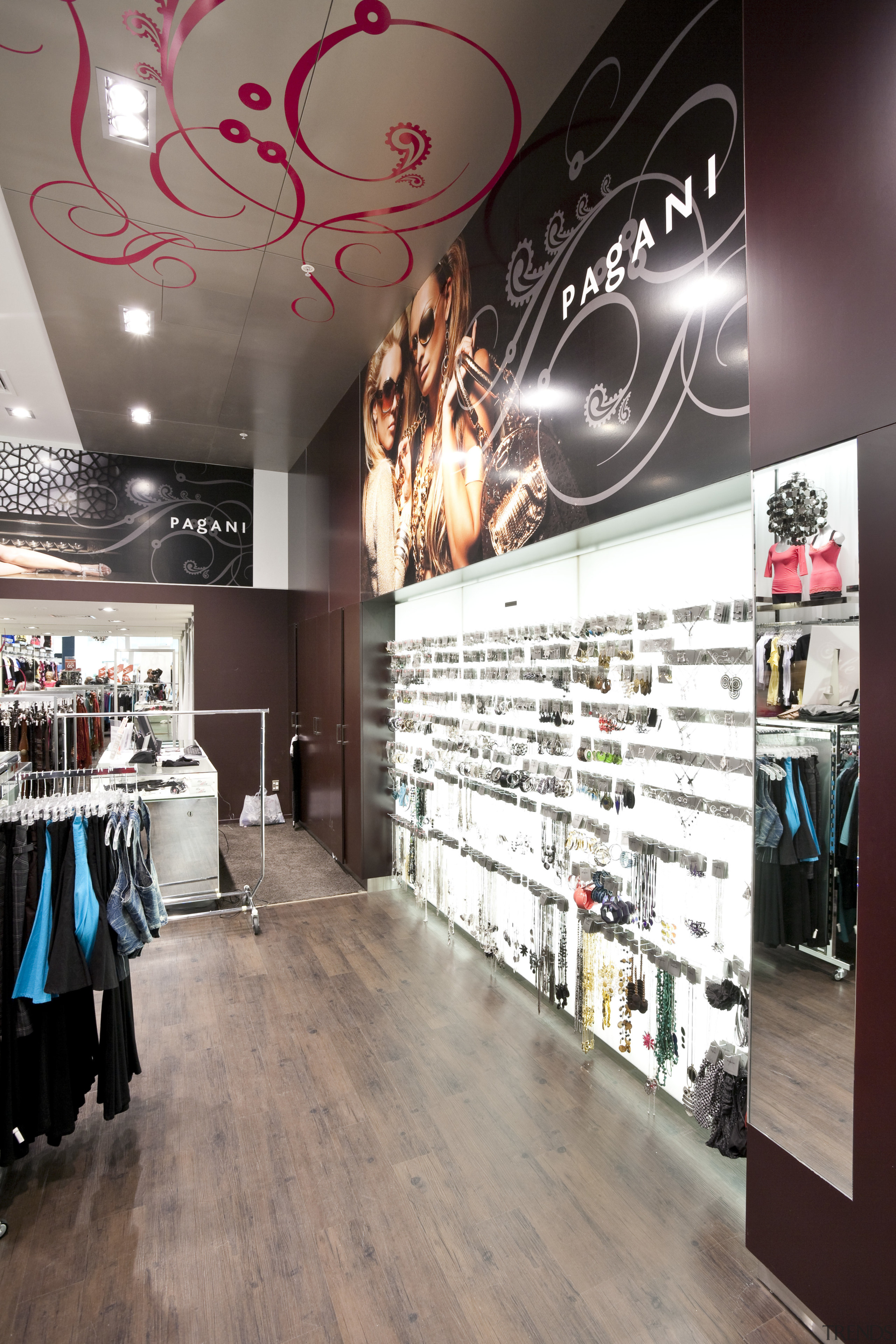View of shops fitted by Dimension Shopfitters. - boutique, interior design, retail, shoe store, white
