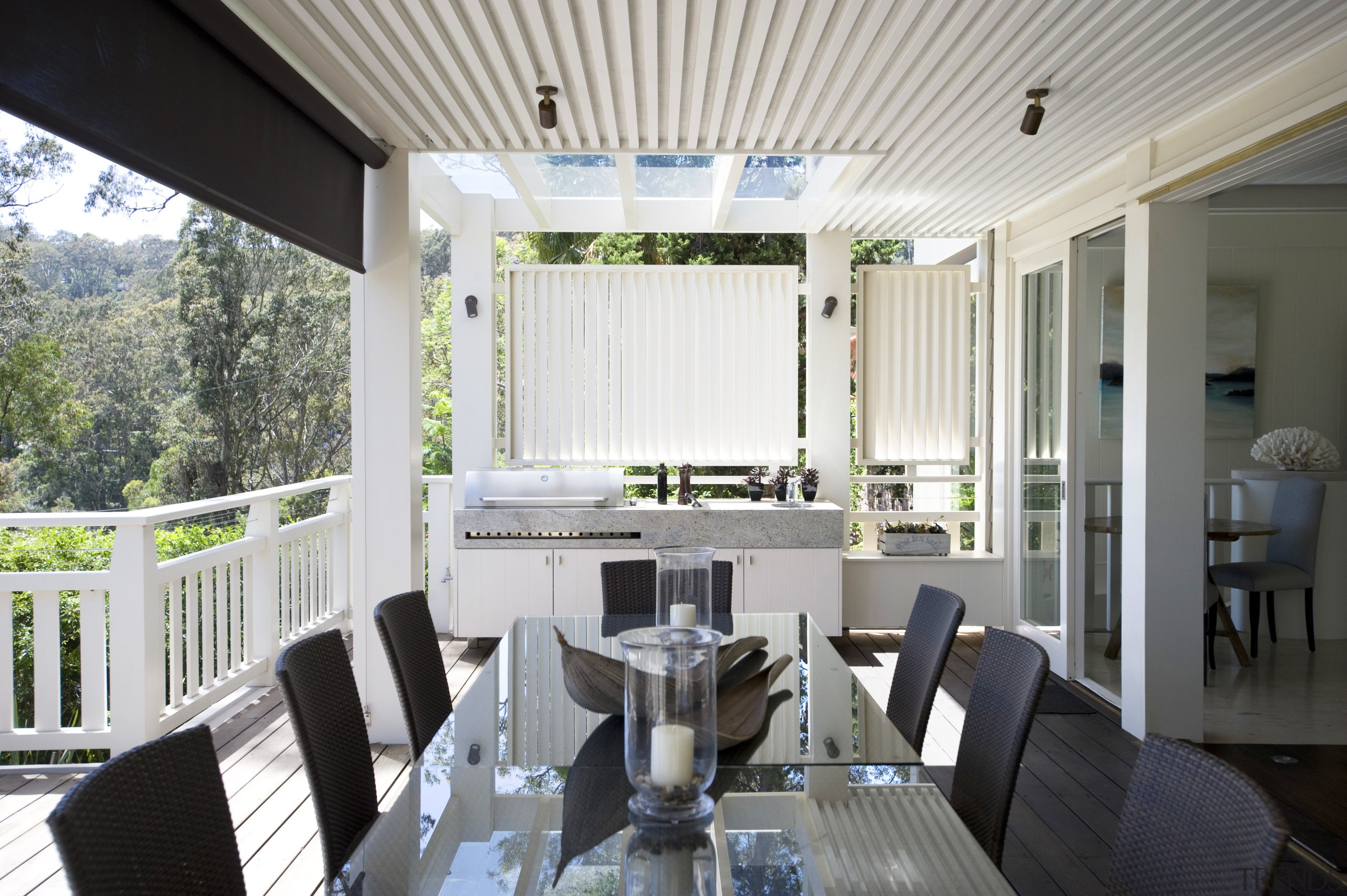 Interior view of a typical Sydney beach house dining room, house, interior design, outdoor structure, real estate, window, white, gray