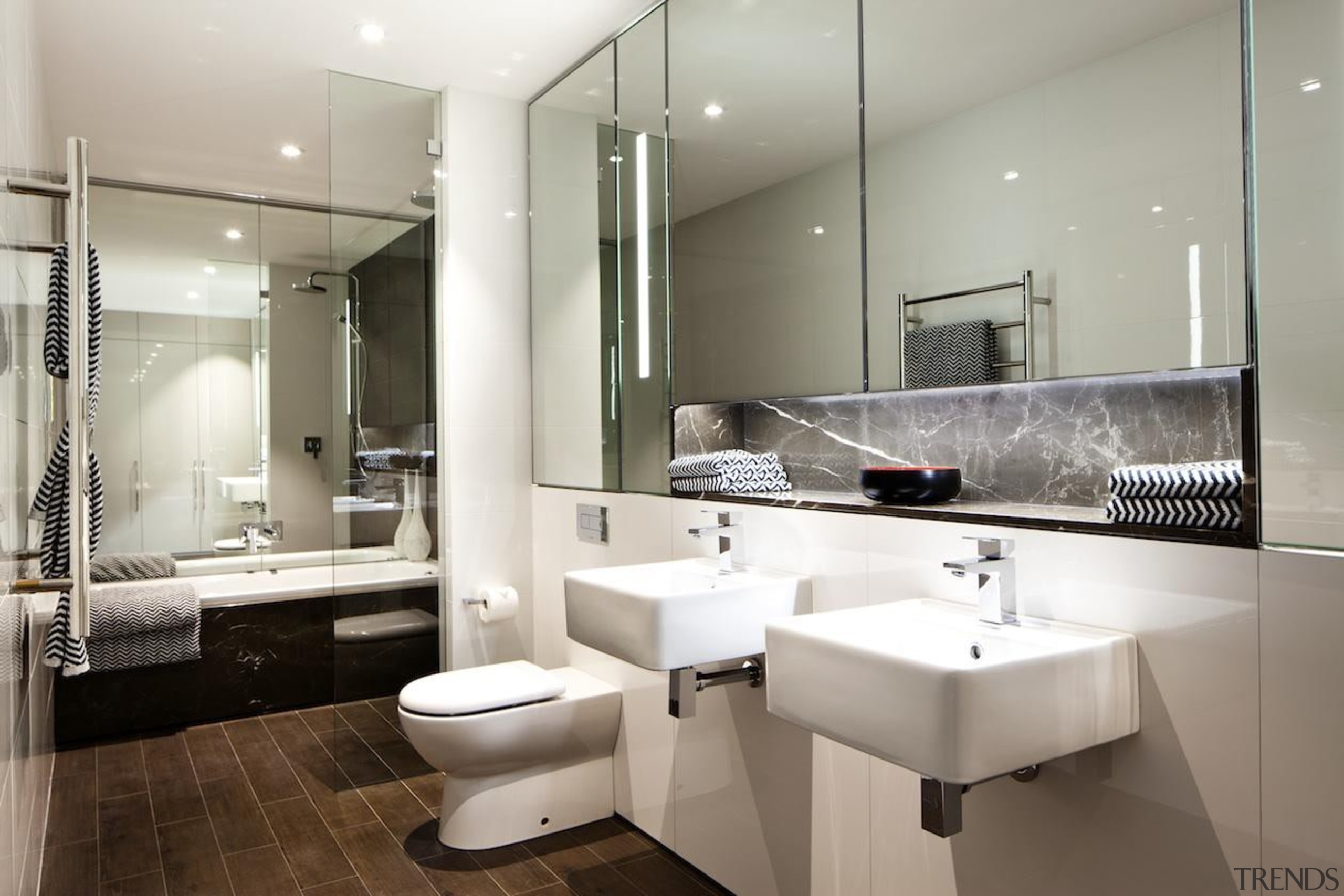 Archer + Wright – Finalist - 2015 Trends bathroom, floor, home, interior design, real estate, room, sink, gray