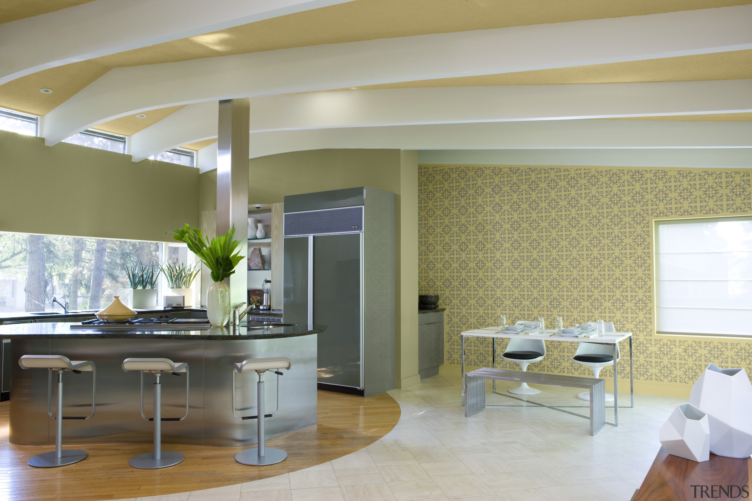 View of Benjamin Moore Paints. - View of ceiling, daylighting, floor, interior design, living room, real estate, wall, window, gray