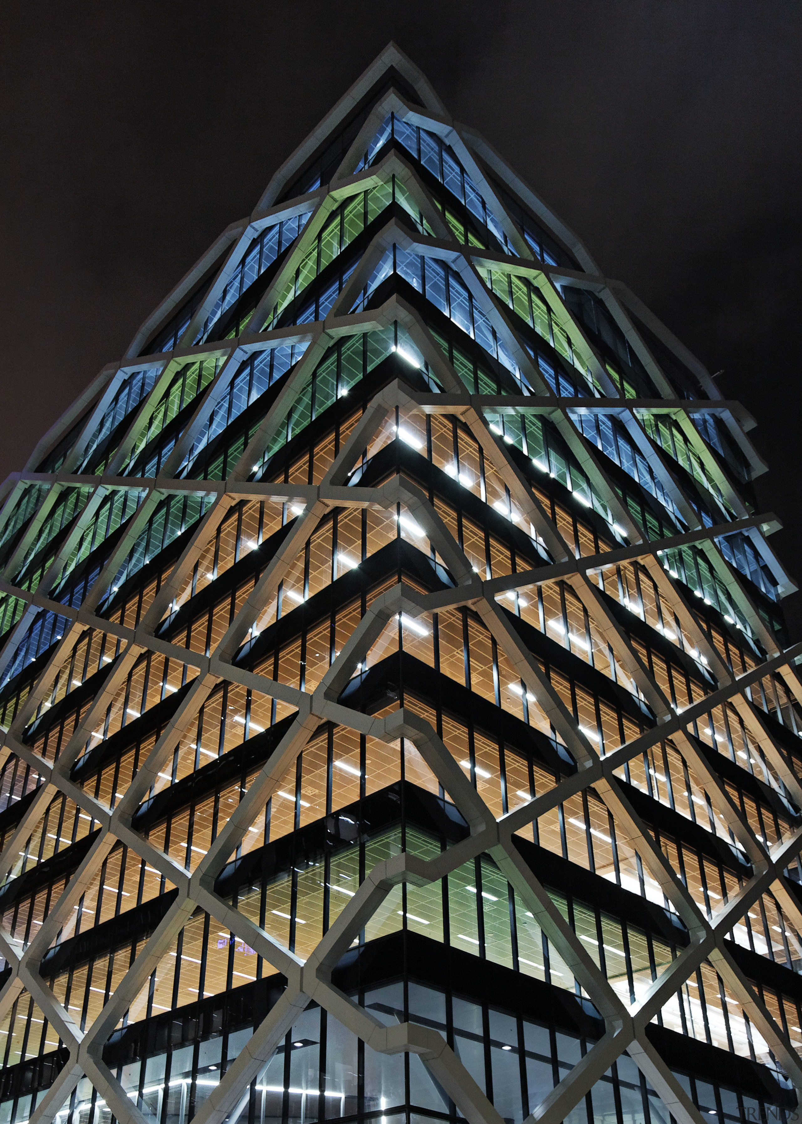 Exterior view of the One Shelley Street development architecture, building, condominium, daylighting, facade, glass, landmark, line, metropolis, metropolitan area, skyscraper, structure, symmetry, black