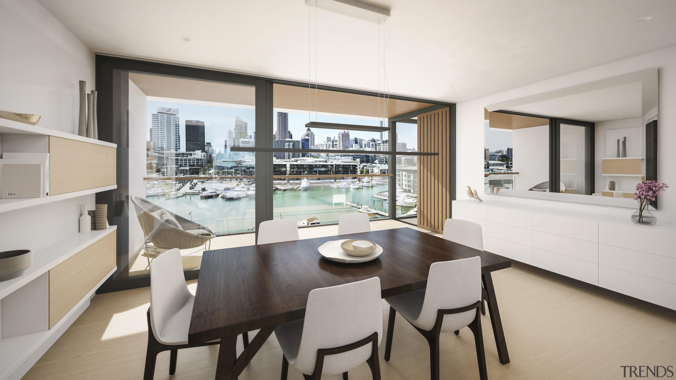 132 Halsey is a centrepiece of Wynyard Quarter, apartment, dining room, interior design, property, real estate, gray