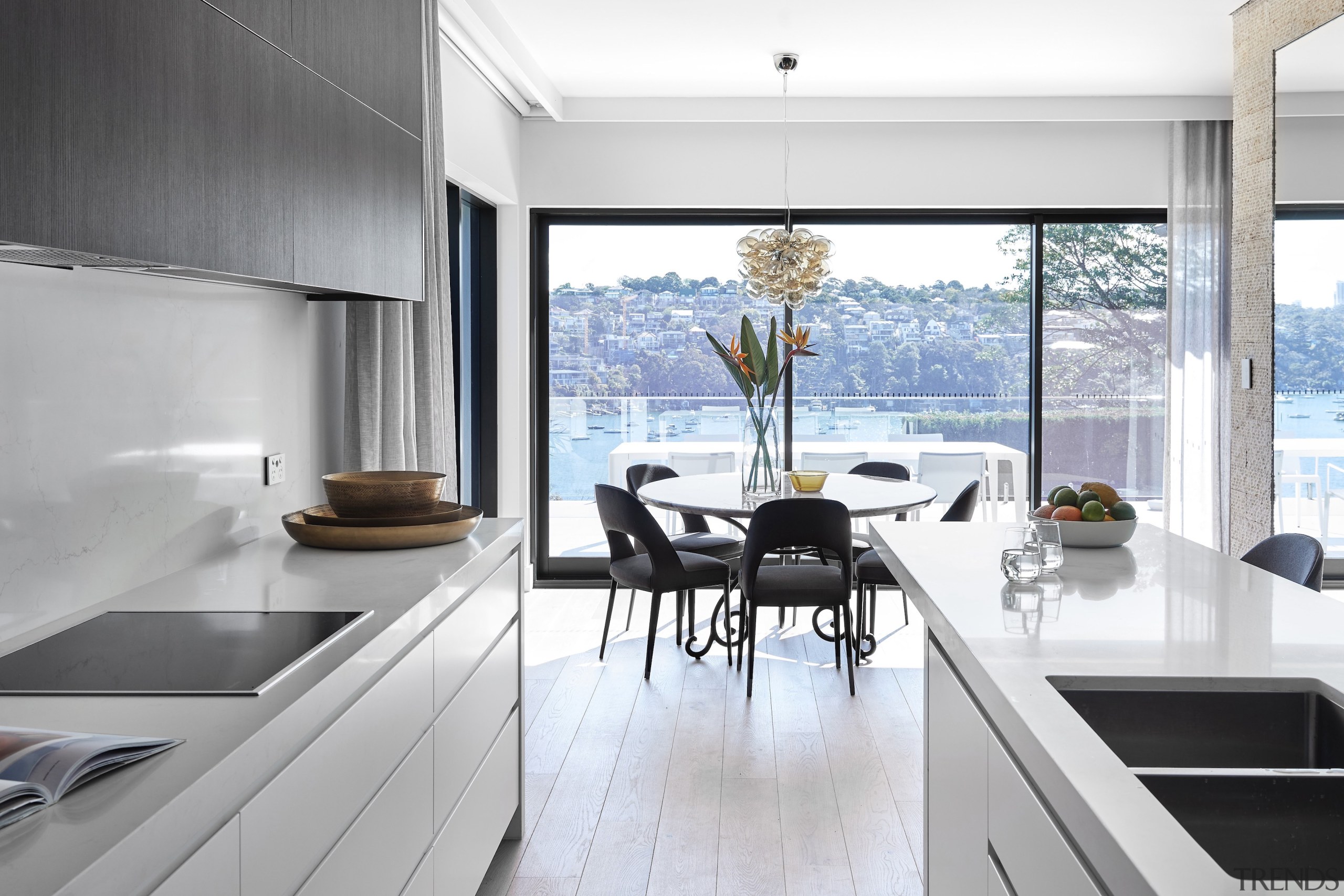 The designer kitchen is flat out efficient – 