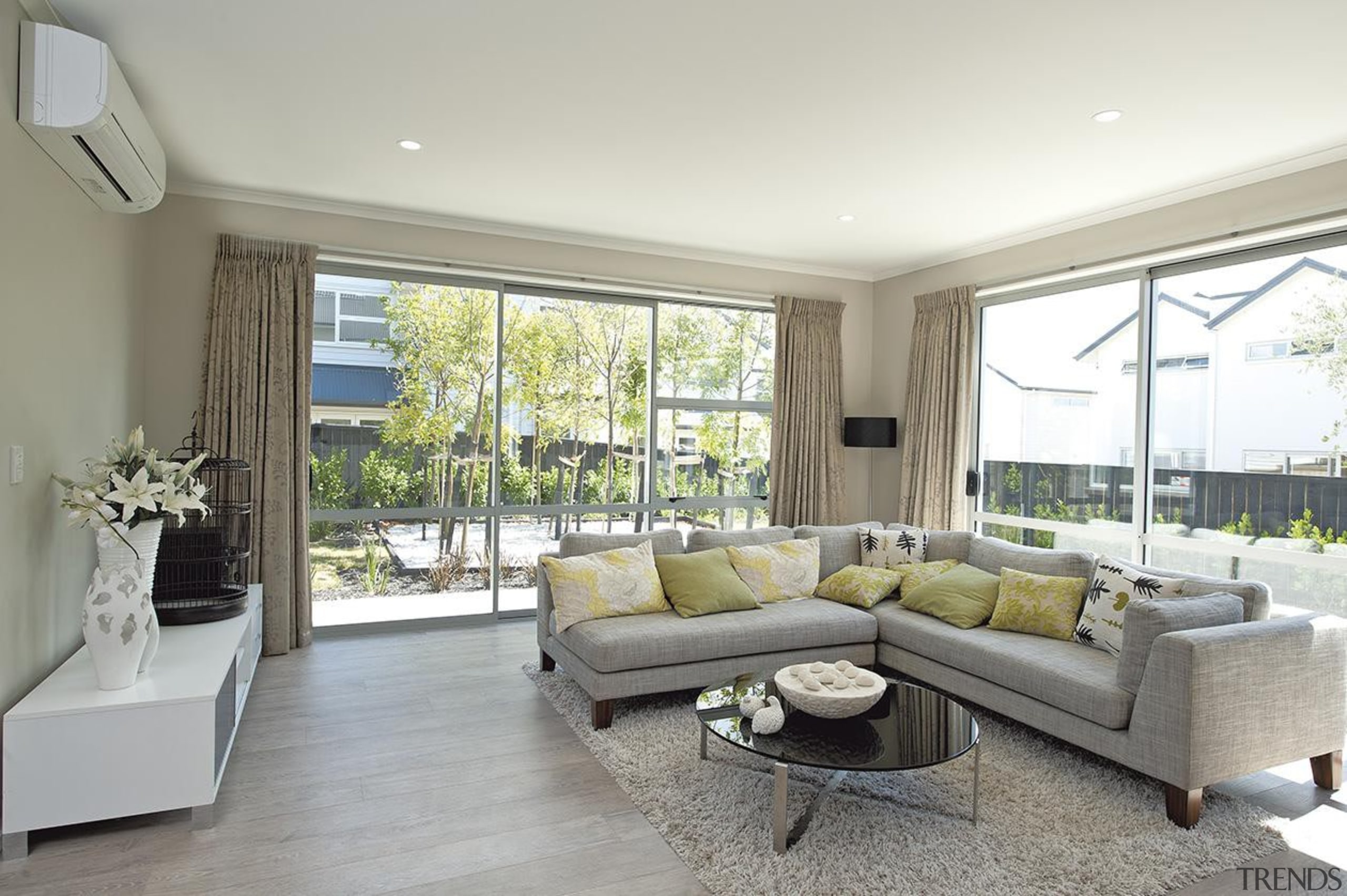 For more information, please visit www.gjgardner.co.nz estate, floor, home, house, interior design, living room, property, real estate, room, window, white, gray