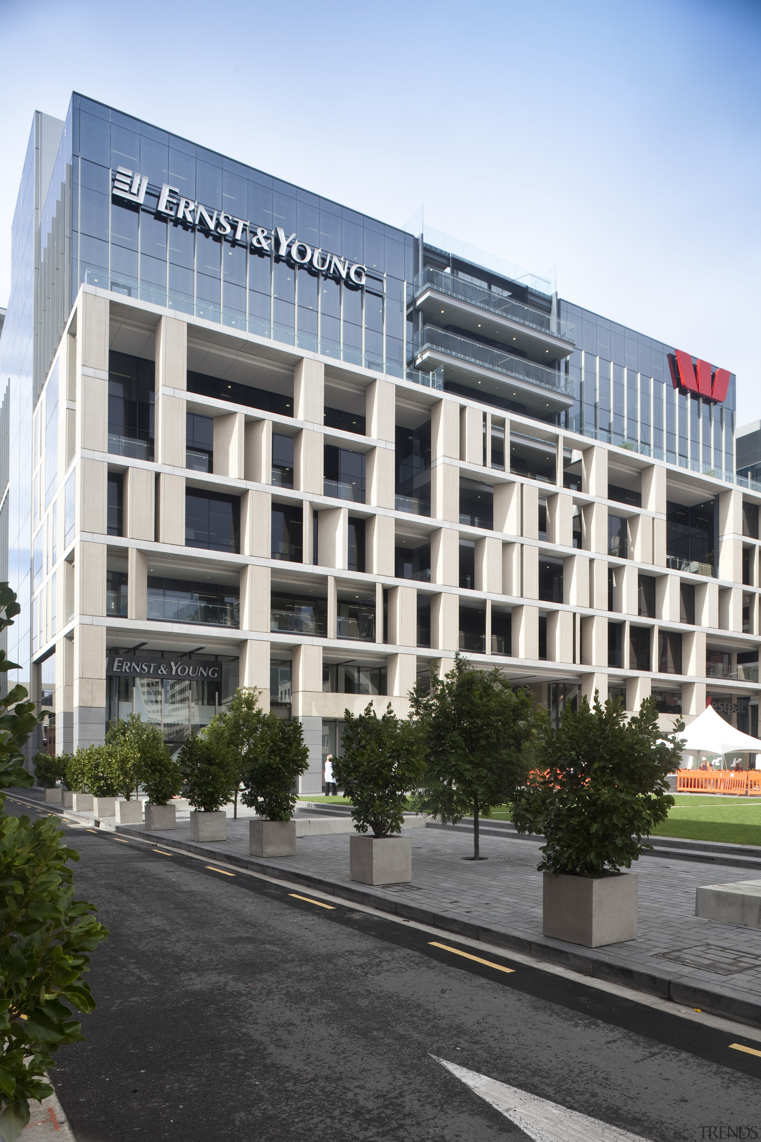 Exterior view of the Britomart precinct. - Exterior apartment, architecture, building, commercial building, condominium, corporate headquarters, facade, headquarters, metropolitan area, mixed use, neighbourhood, property, real estate, residential area, white