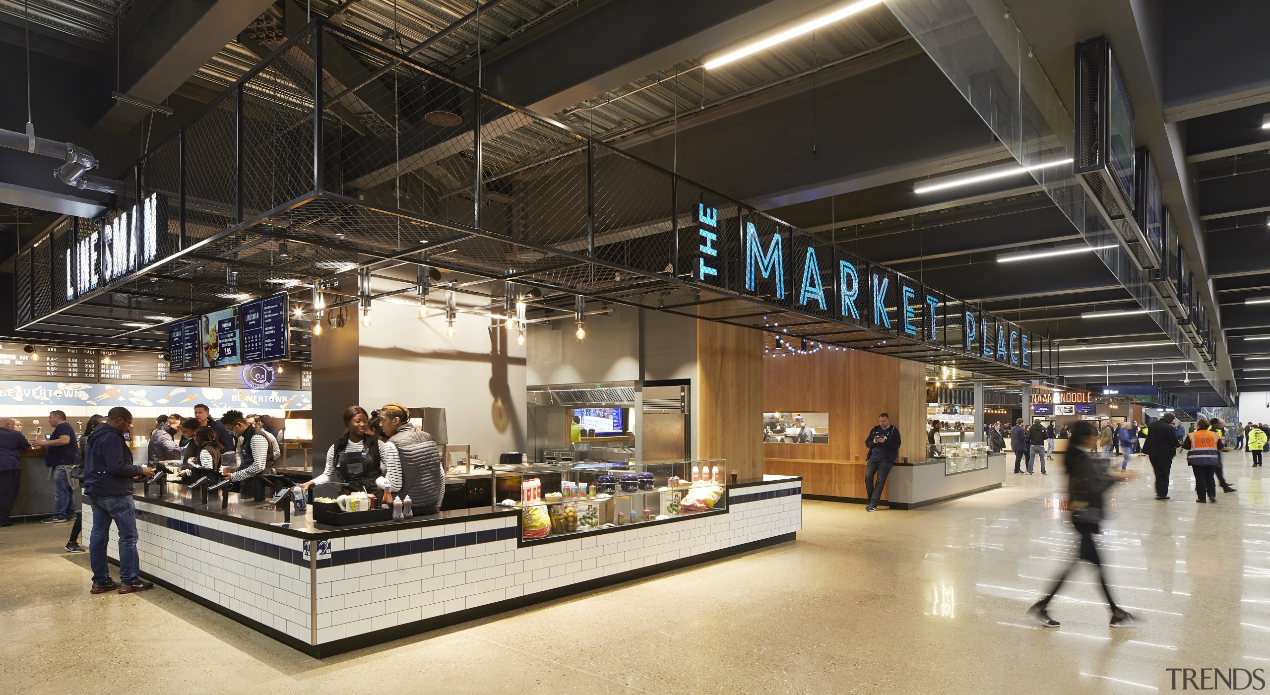 The provision of a market place linked to airport, airport terminal, architecture, building, infrastructure, interior design, black