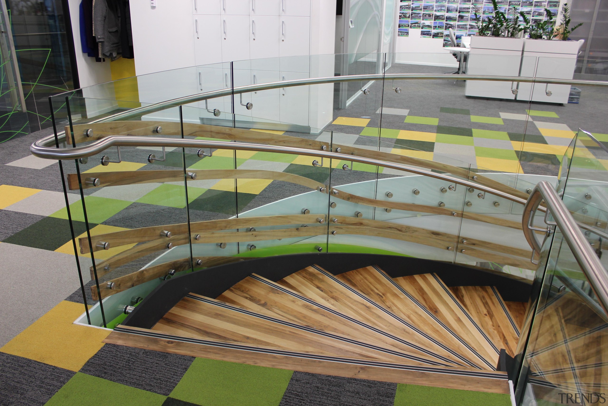 Spiral Staircase - Spiral Staircase - architecture | architecture, glass, handrail, gray