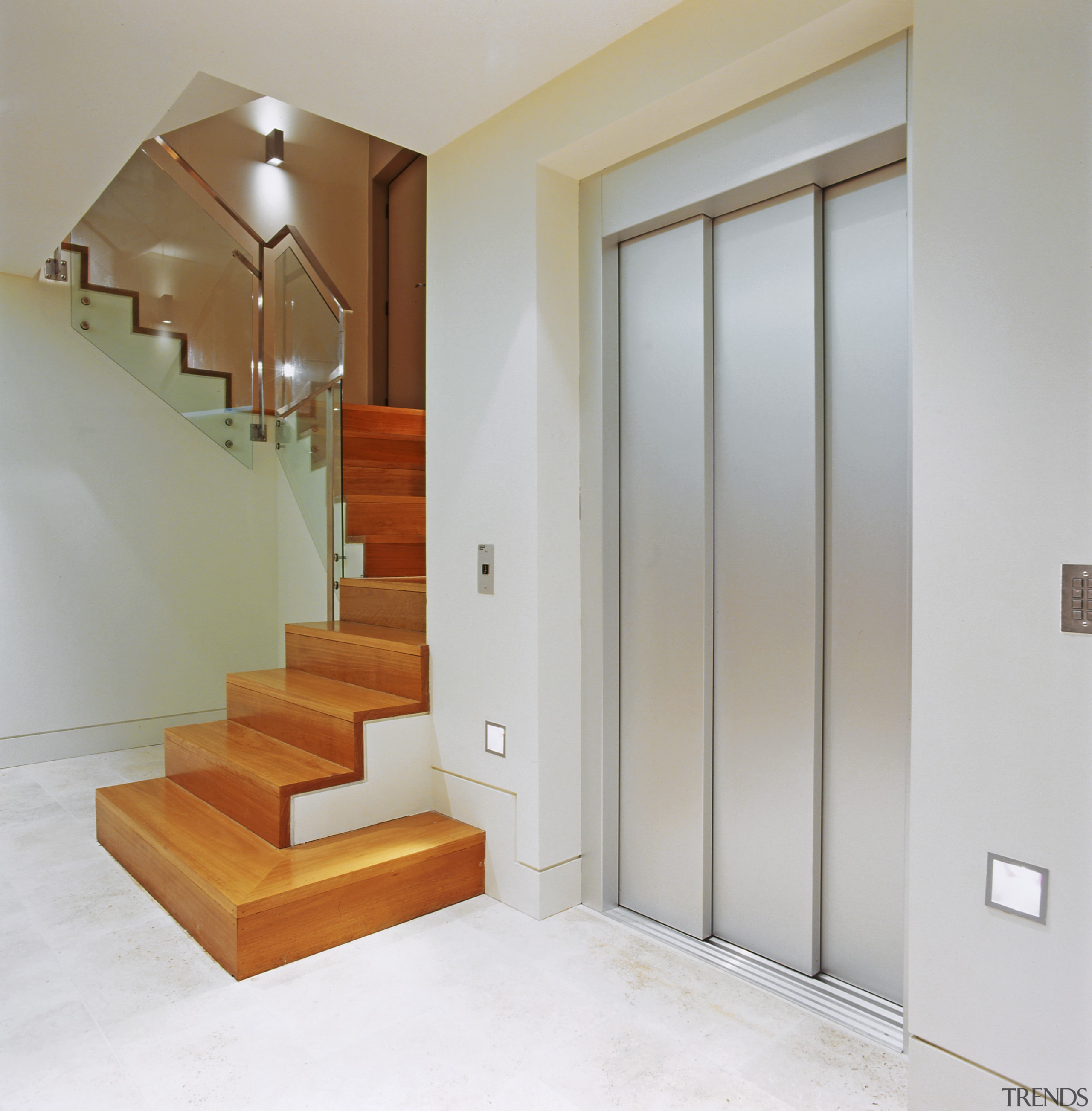 Modern elevators by Easy Living Home Elevators - door, floor, home, interior design, real estate, stairs, wall, gray