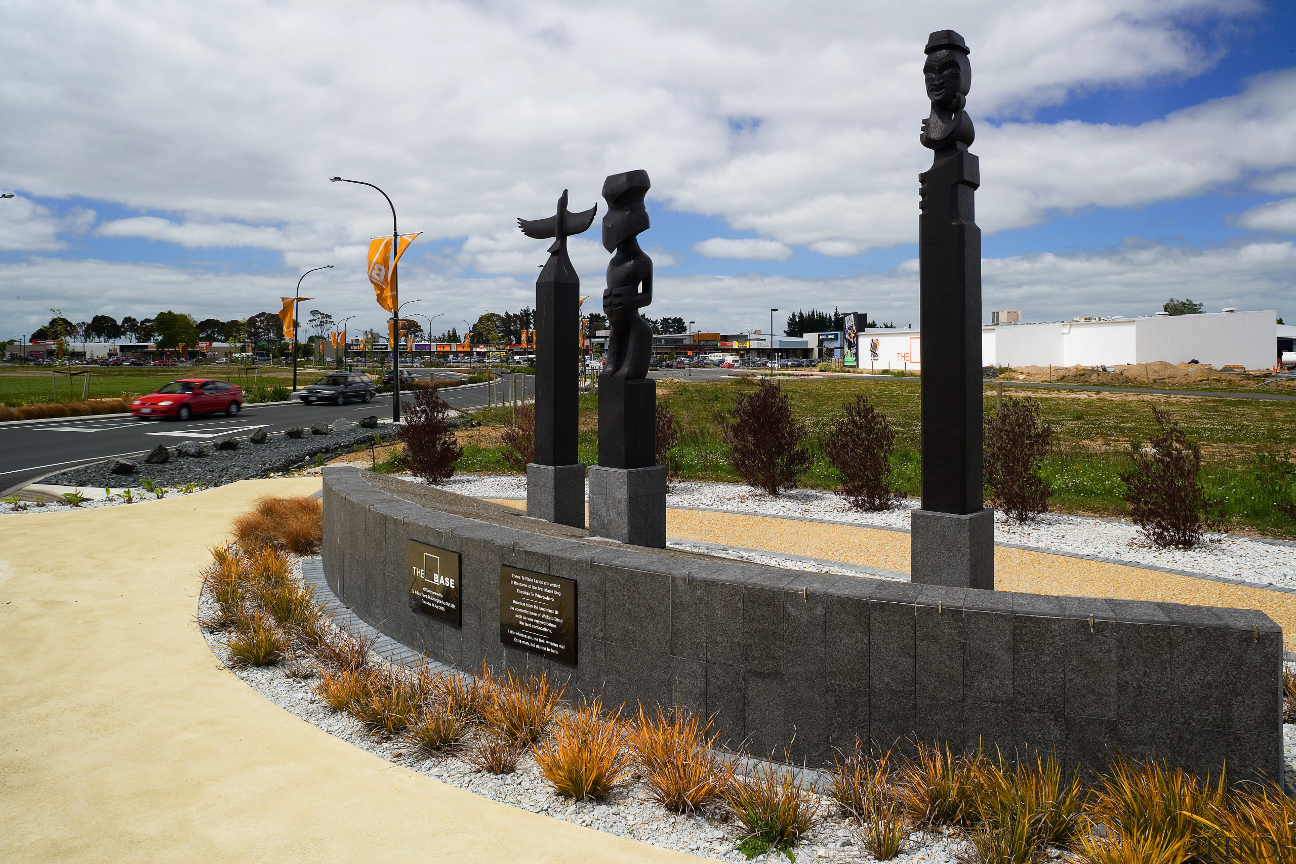 A view of The Base. - A view memorial, monument, sky, white