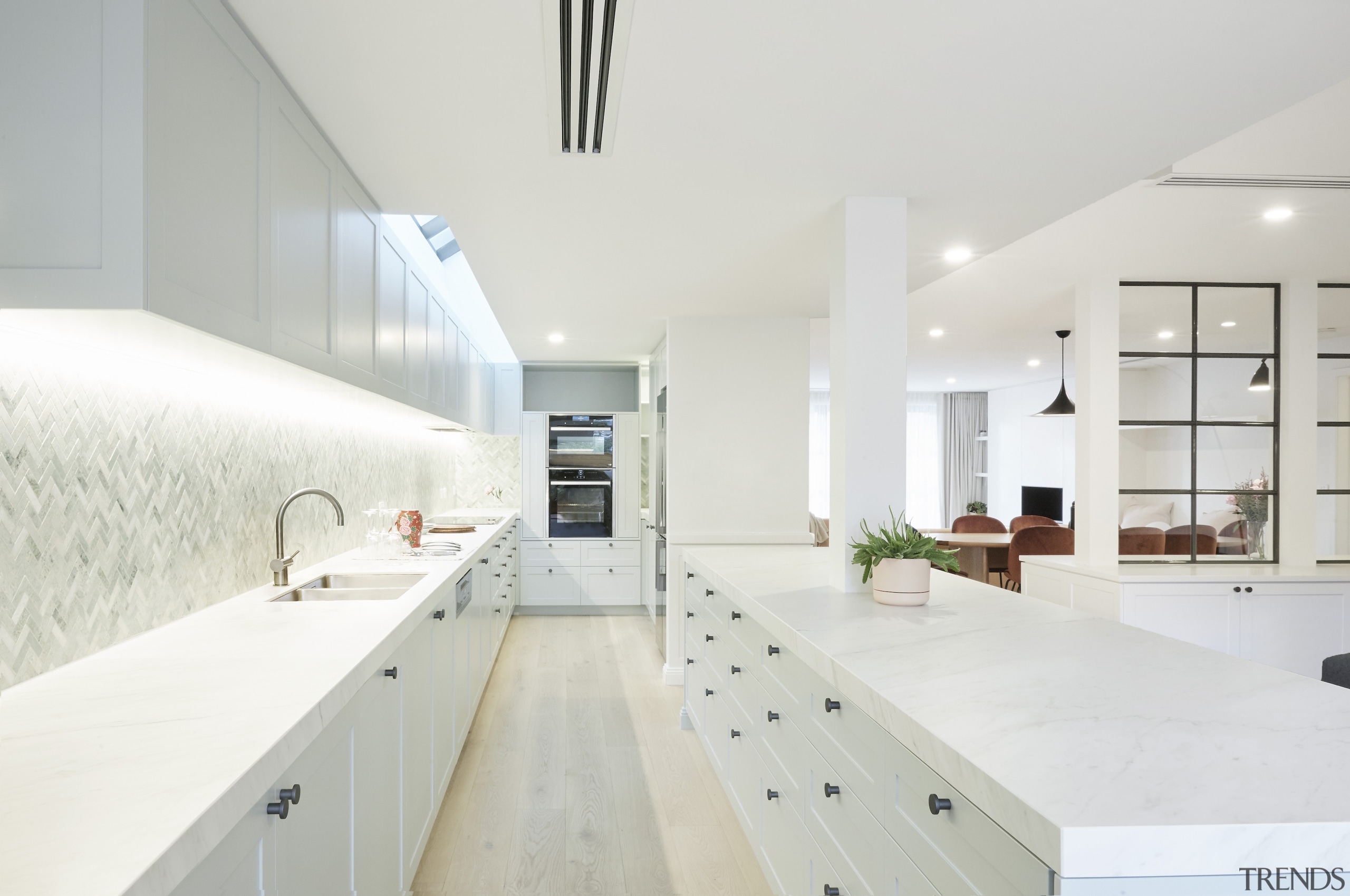 The owners love the extra long bench that 