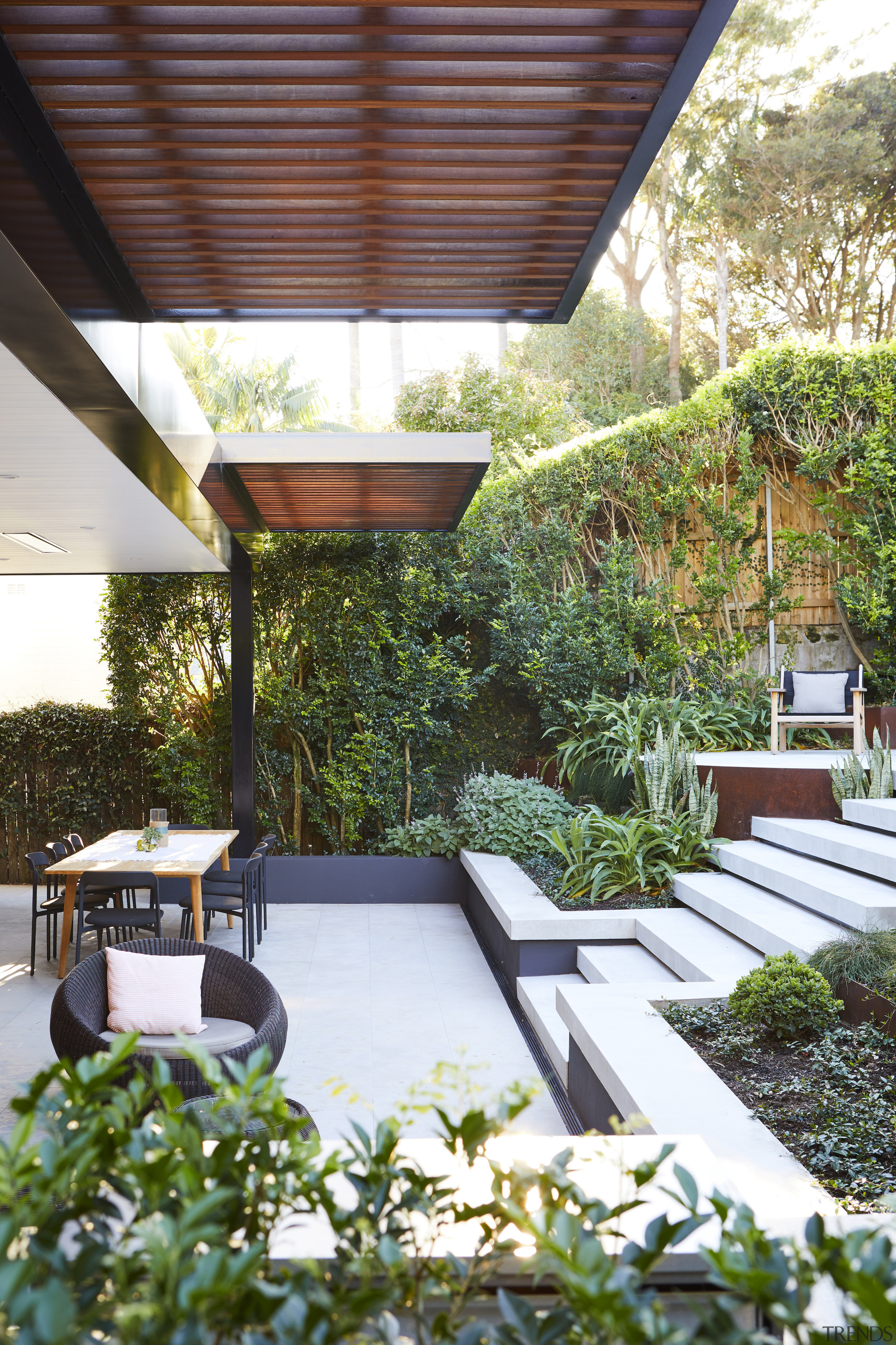 Given the southern aspect of the yard a 