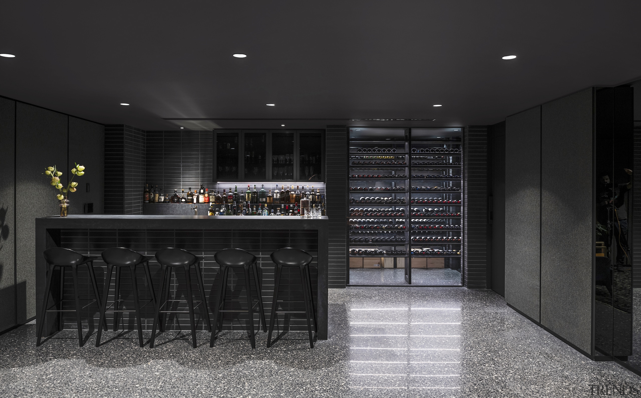 Basement bar. - Simple from the street - 