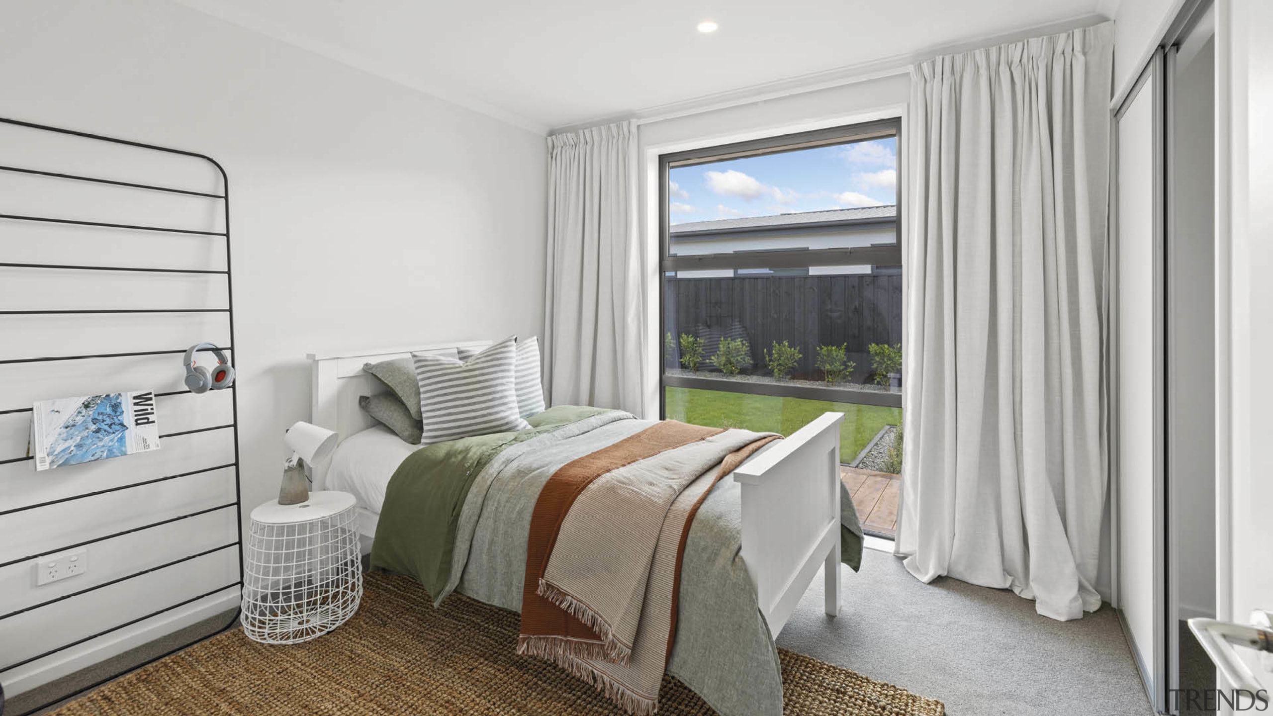 One of the three bedrooms that all connect 