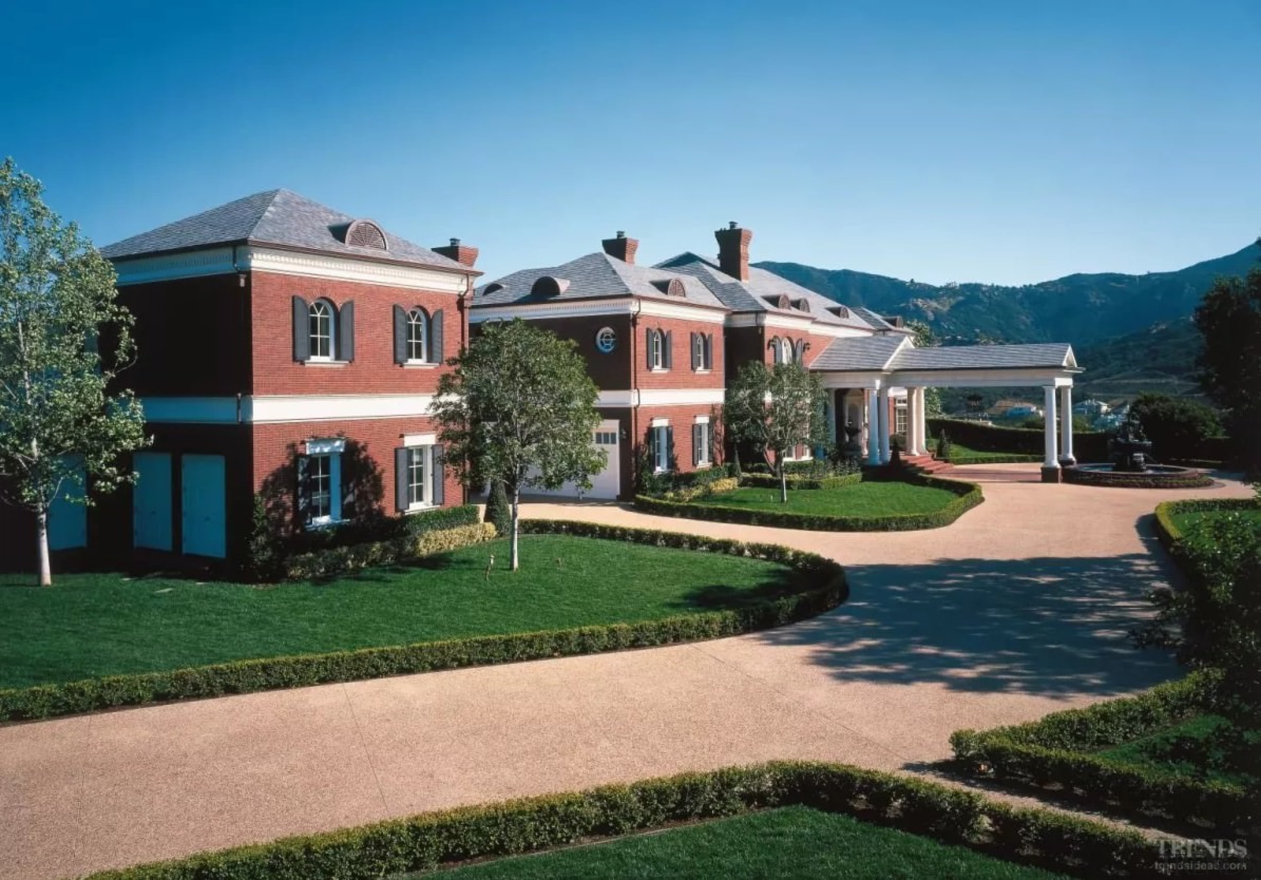 See the home here cottage, elevation, estate, facade, farmhouse, home, house, land lot, landscape, landscaping, lawn, mansion, property, real estate, residential area, sky, suburb, villa, teal