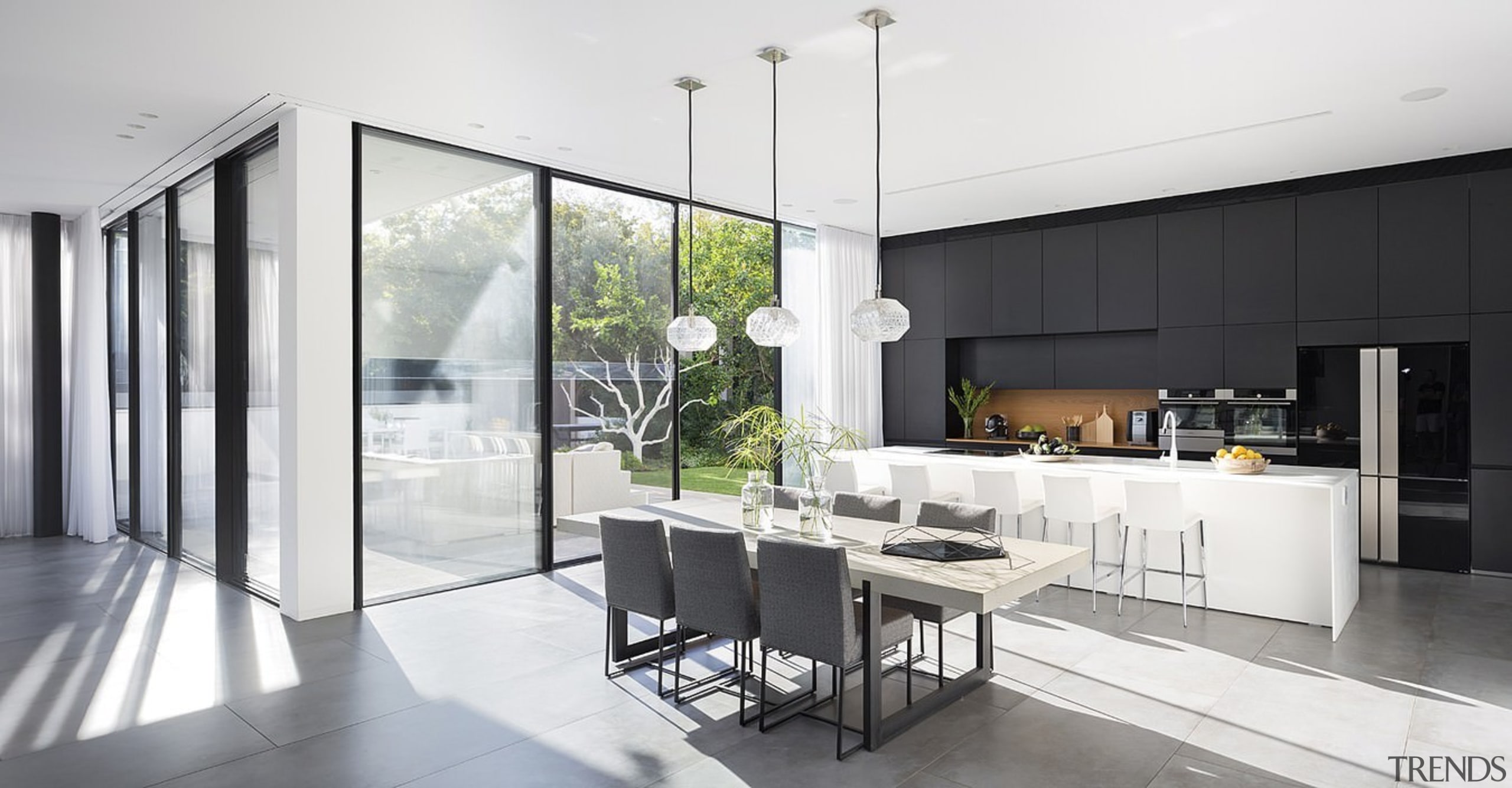 Architect: Shachar-Rozenfeld architectsPhotography by Shai Epstein architecture, floor, house, interior design, kitchen, real estate, white, gray