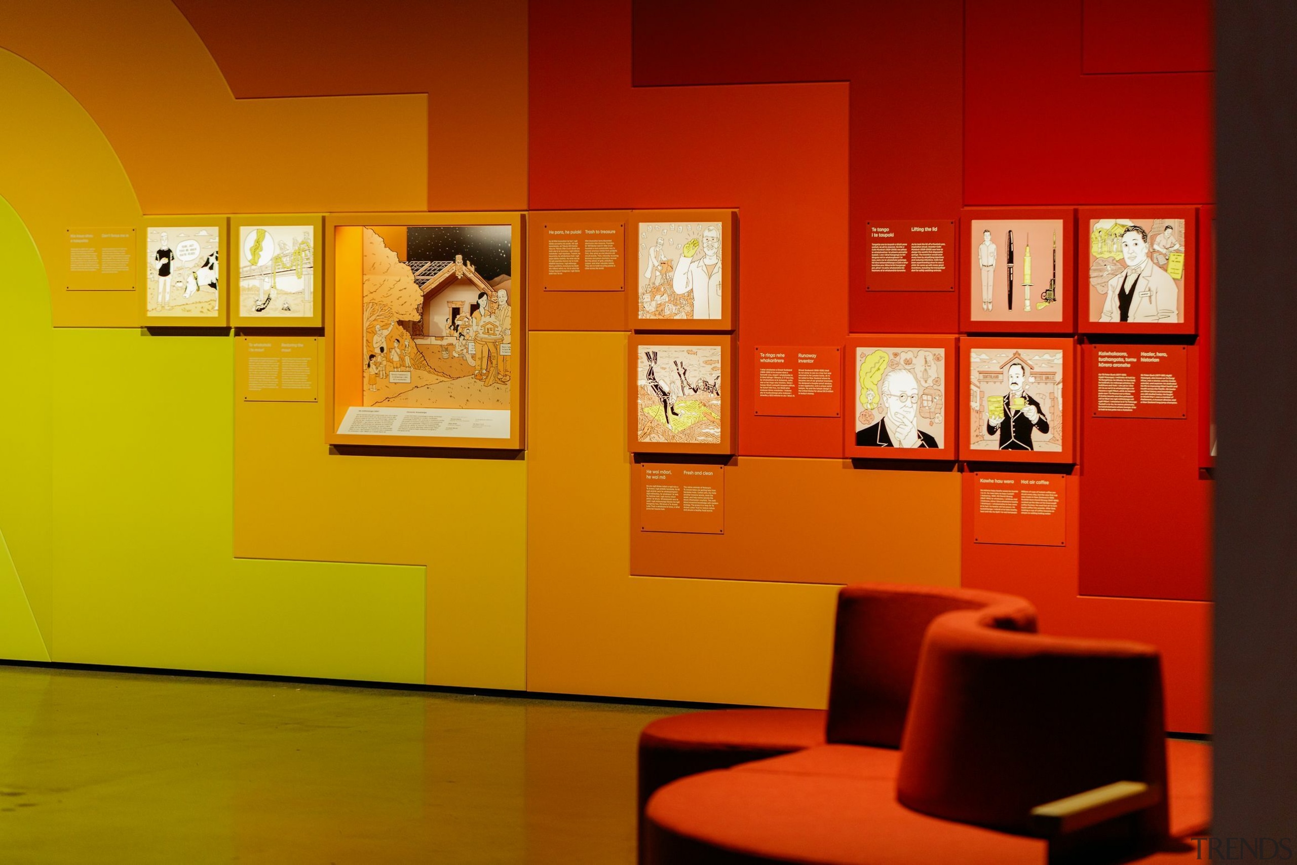 Te Puku exhibition space – Agents of Change. 