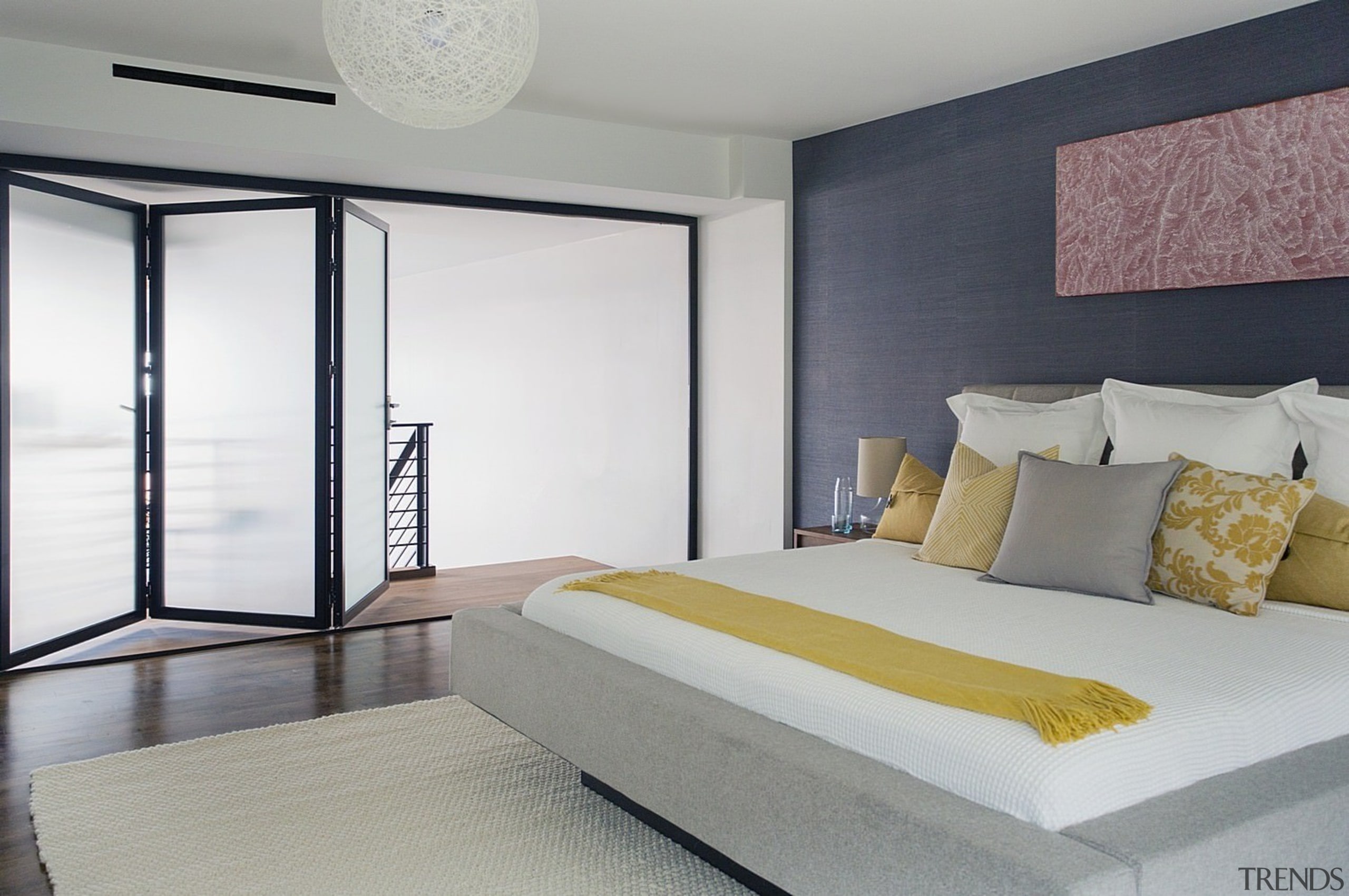 Architect: ZeroEnergy DesignPhotography by Eric Roth bed frame, bedroom, ceiling, floor, interior design, mattress, real estate, room, suite, wall, gray