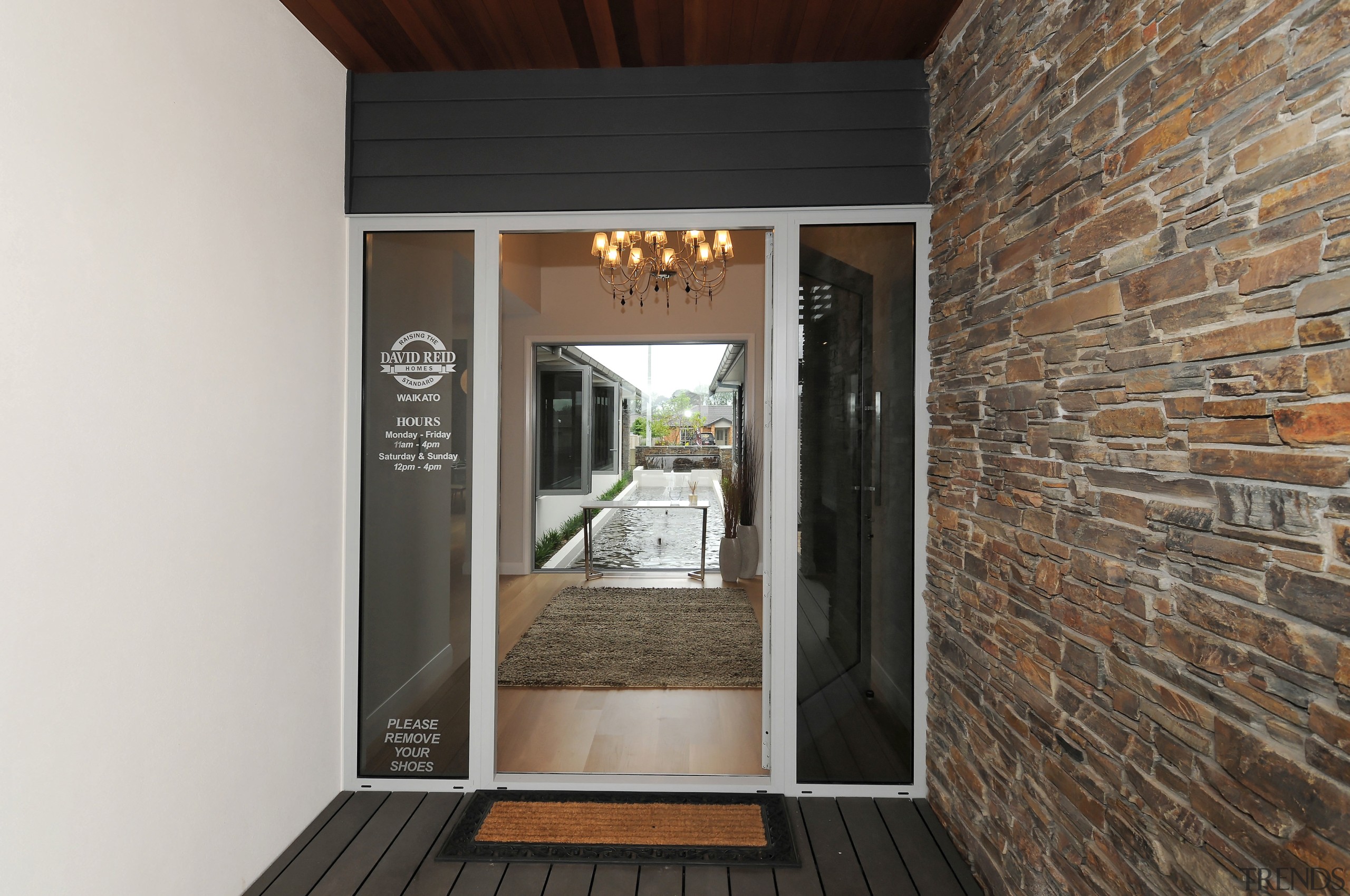 David Reid Homes Waikato designed and built this door, interior design, black, white