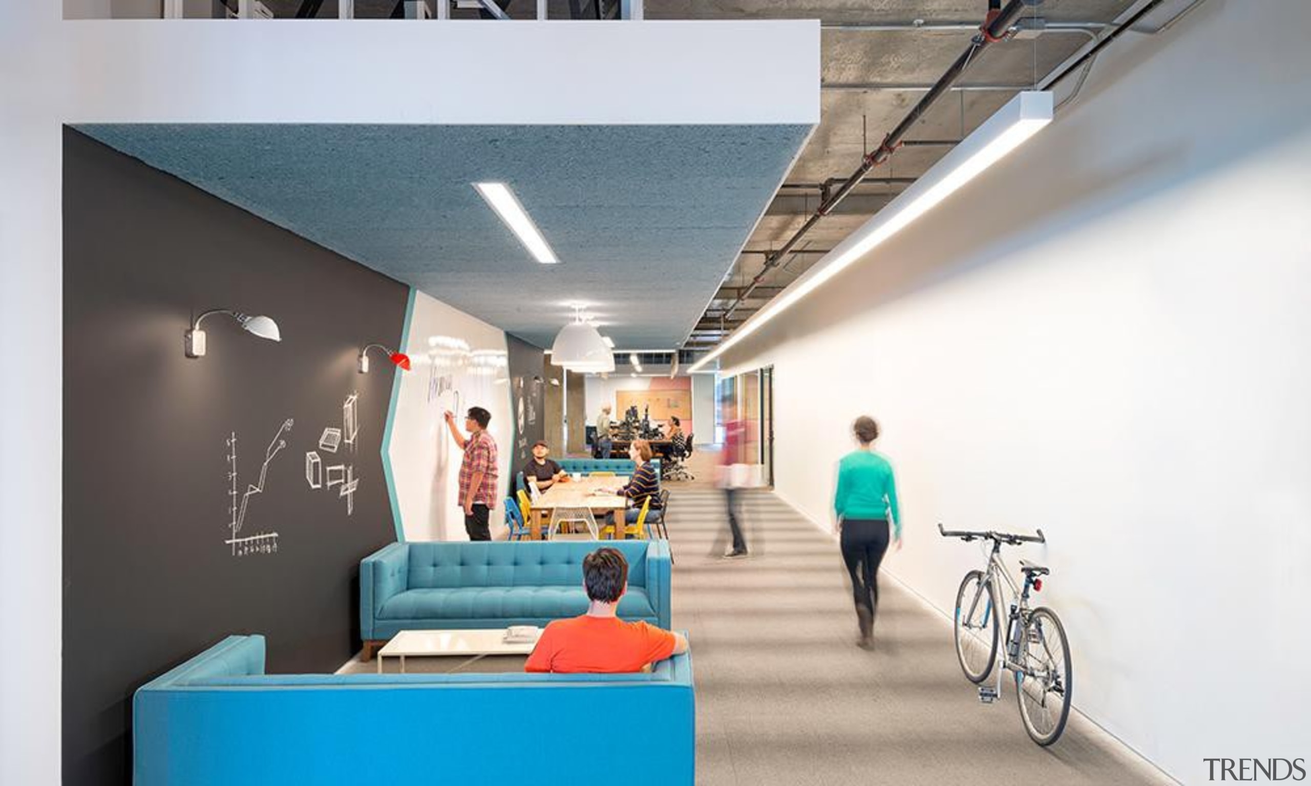 From almost any angle, the visual impact of ceiling, interior design, product design, white