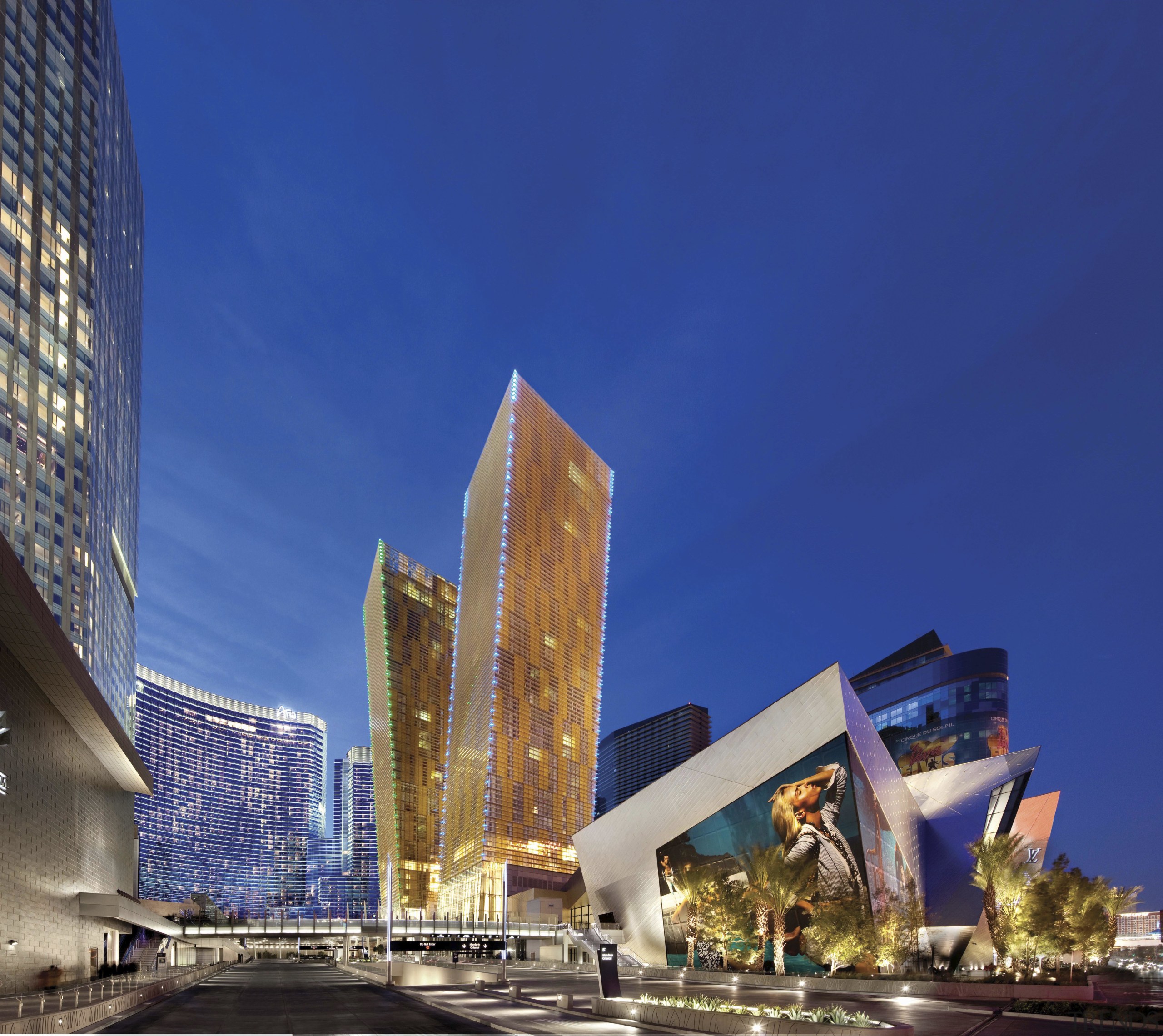 CityCenter, Las Vegas - CityCenter, Las Vegas - architecture, building, city, cityscape, commercial building, condominium, corporate headquarters, daytime, downtown, hotel, landmark, metropolis, metropolitan area, mixed use, night, sky, skyline, skyscraper, tower, tower block, urban area, blue