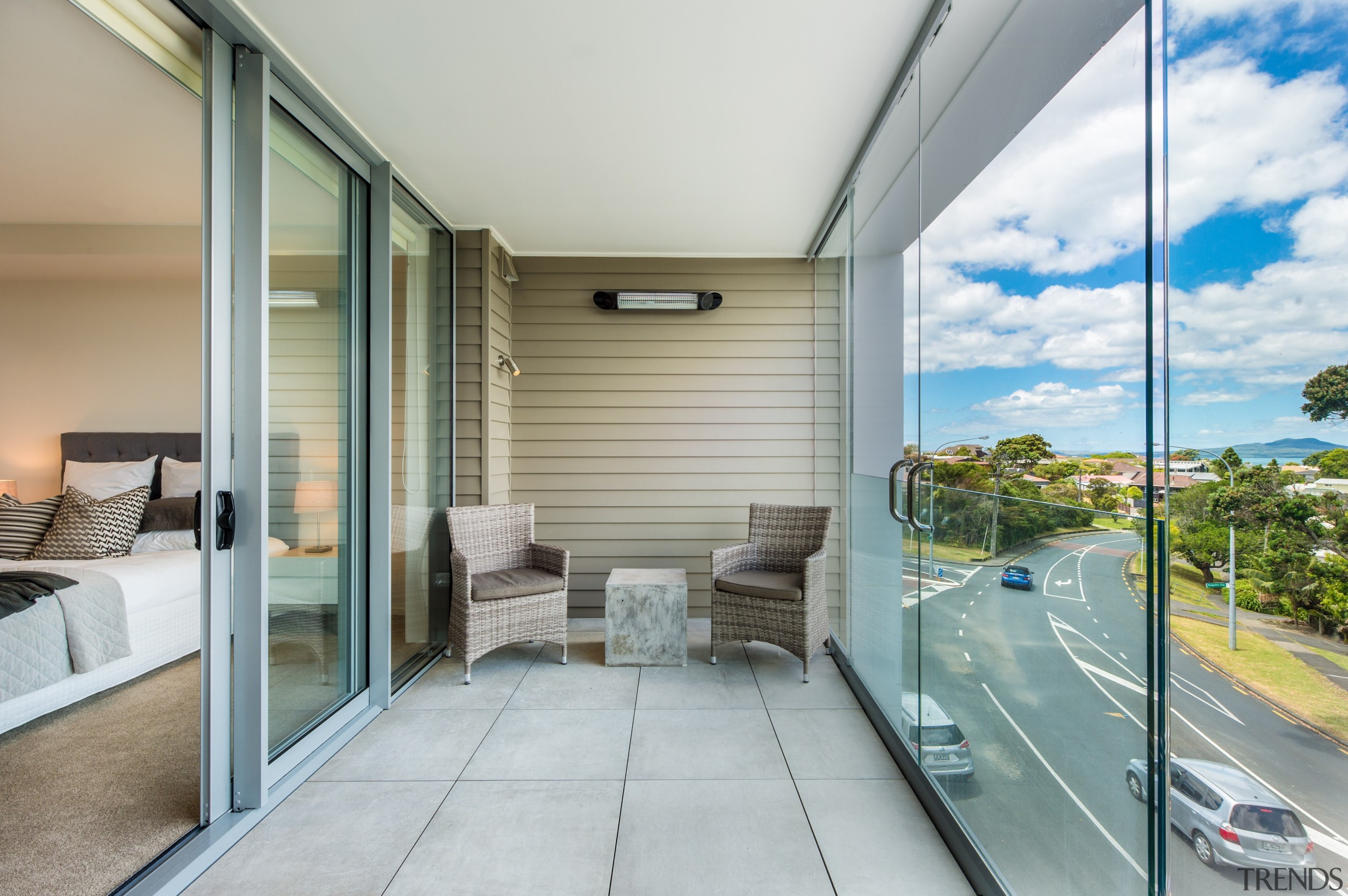 Master bedroom with balcony and seaview - Master balcony, house, interior design, real estate, window, gray