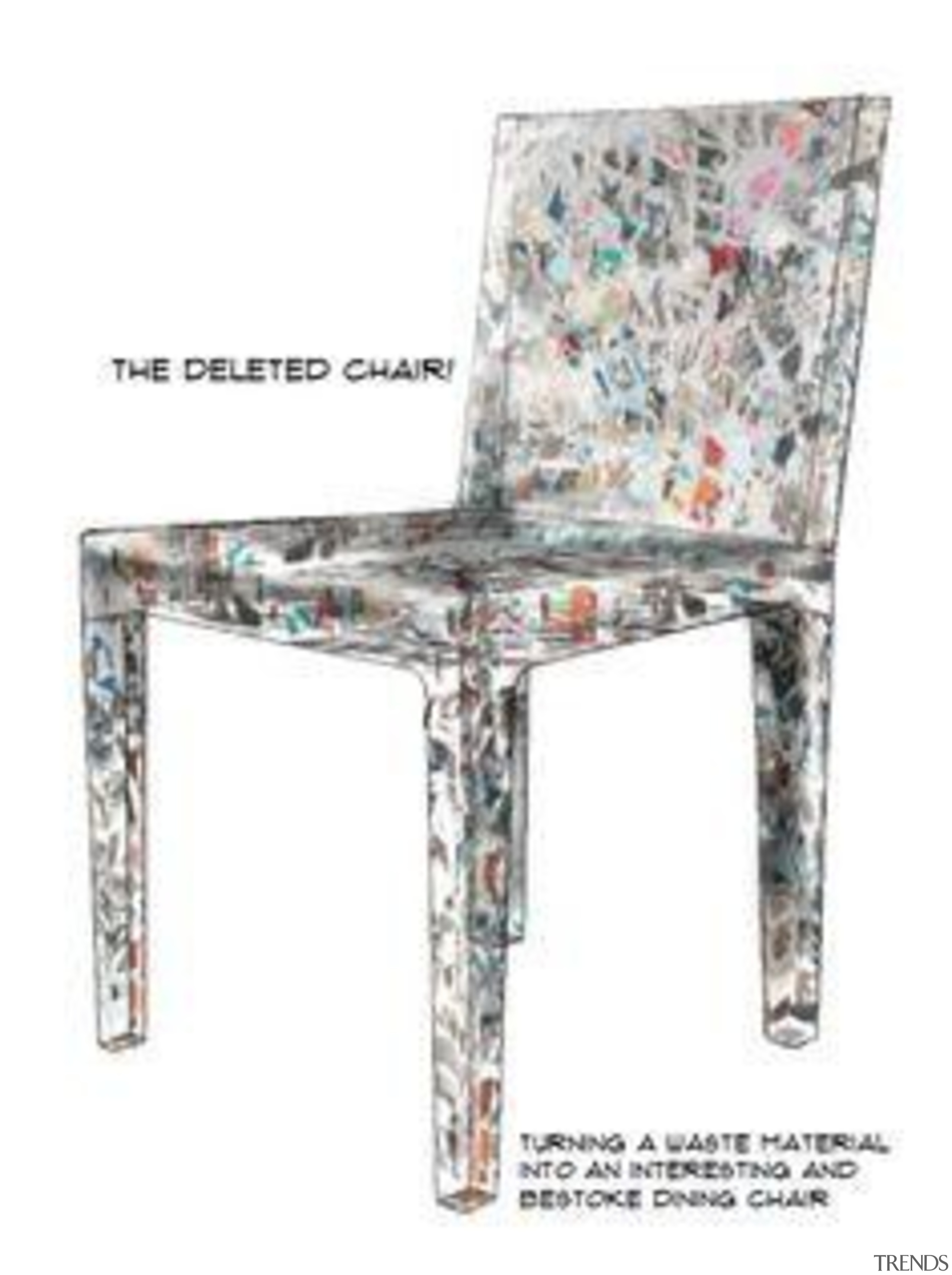 by Nicholas Wong - The Deleted Chair - chair, furniture, product, product design, table, white