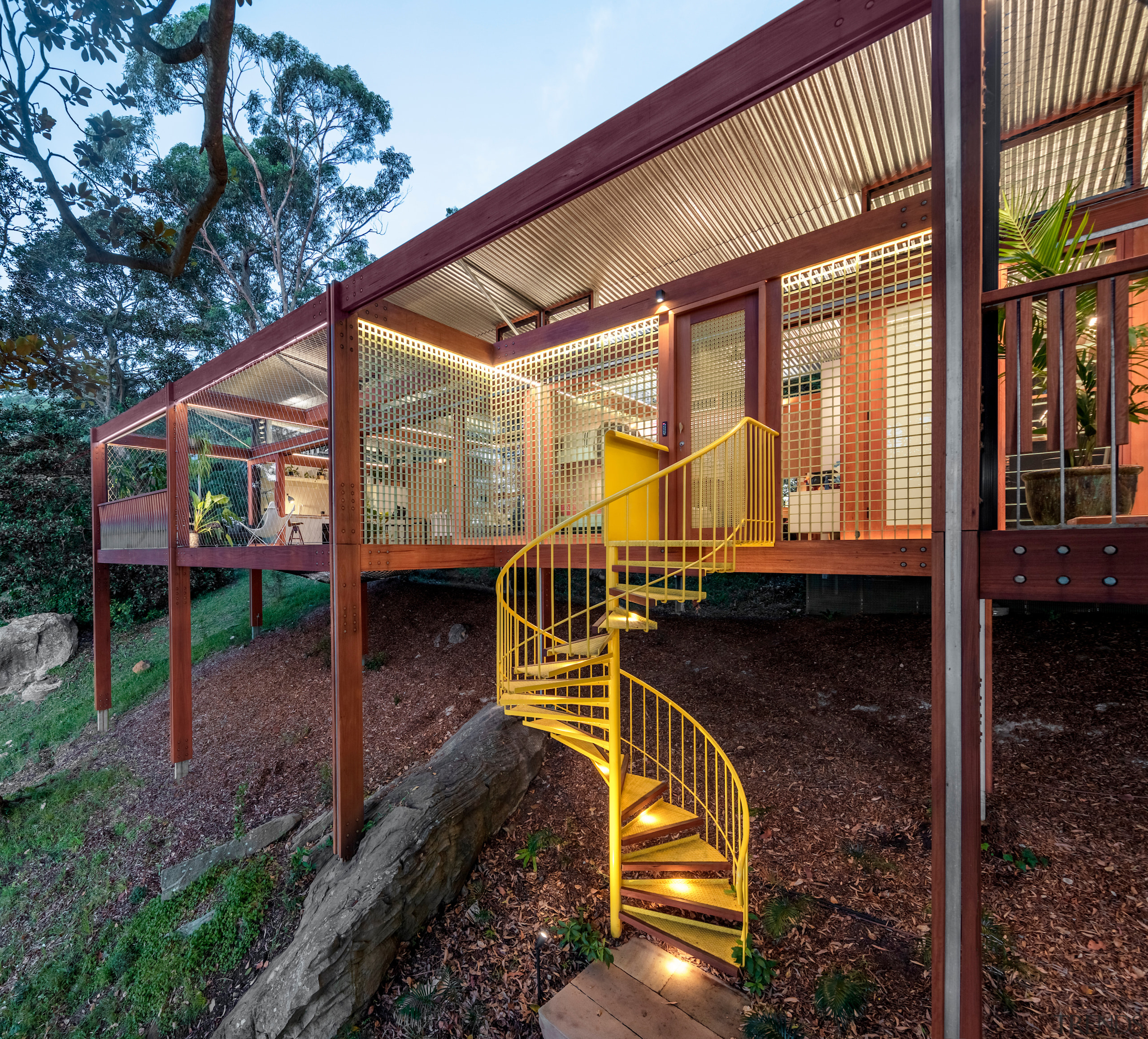 Even the entry to this home is dynamic 