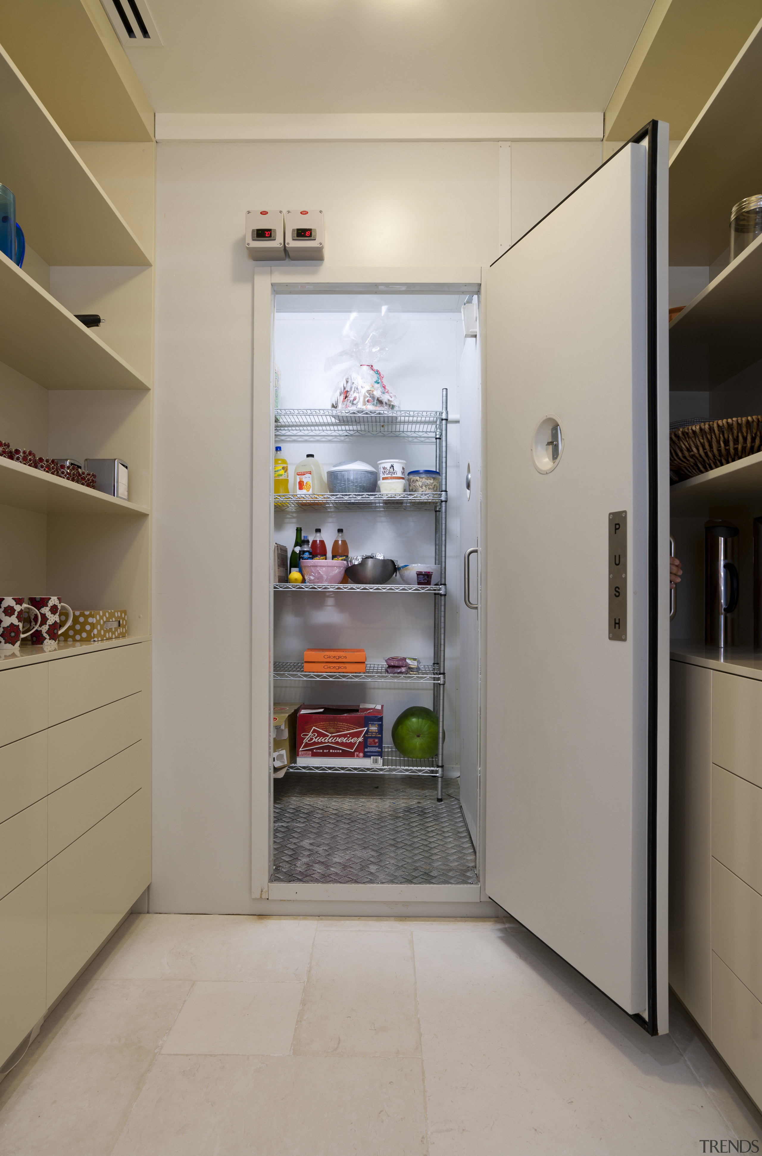 large walk-in chilled room - large walk-in chilled home appliance, interior design, major appliance, refrigerator, gray