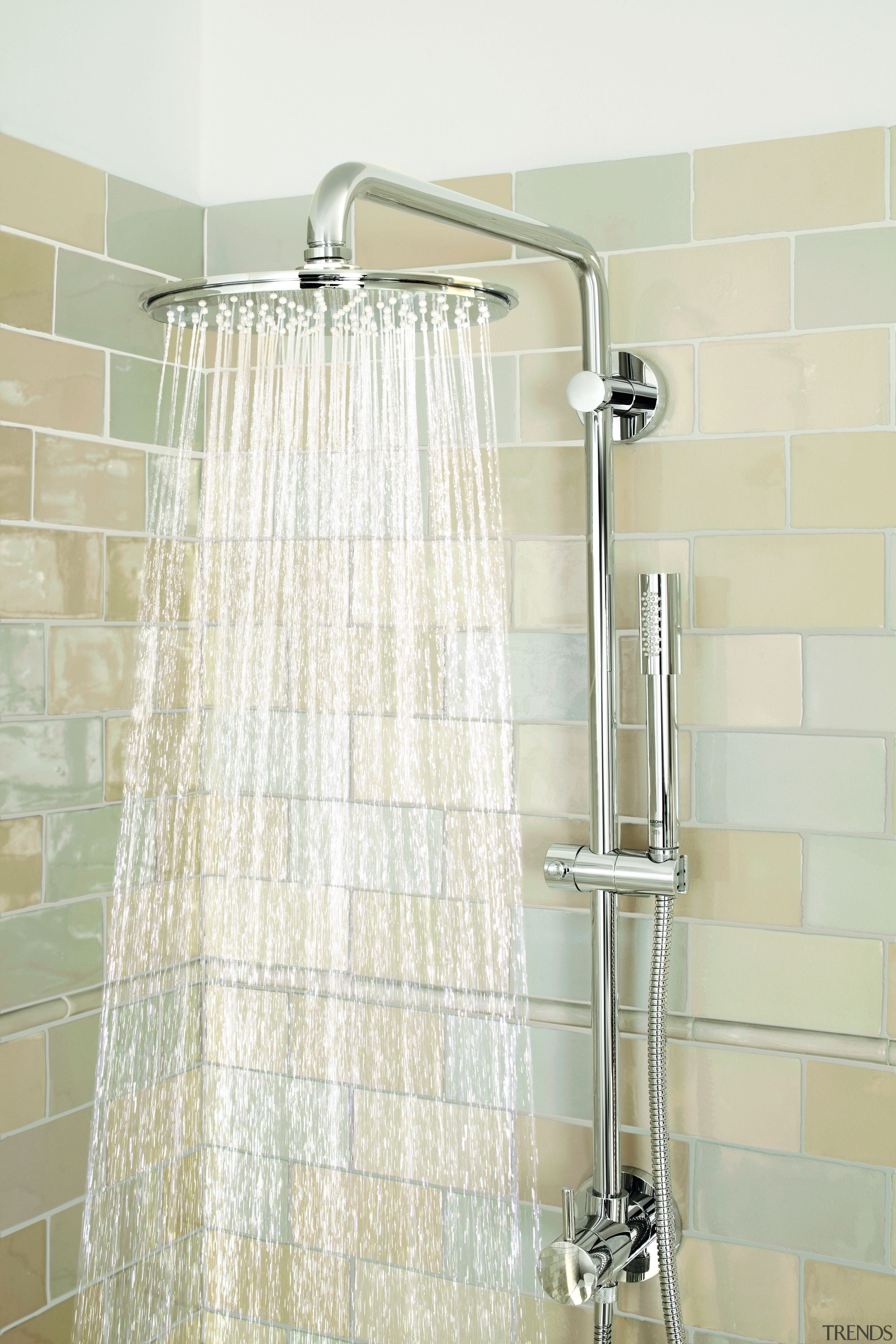 Grohe Retro-Fit Shower System - Grohe Retro-Fit Shower curtain, plumbing fixture, product, shower, tap, white