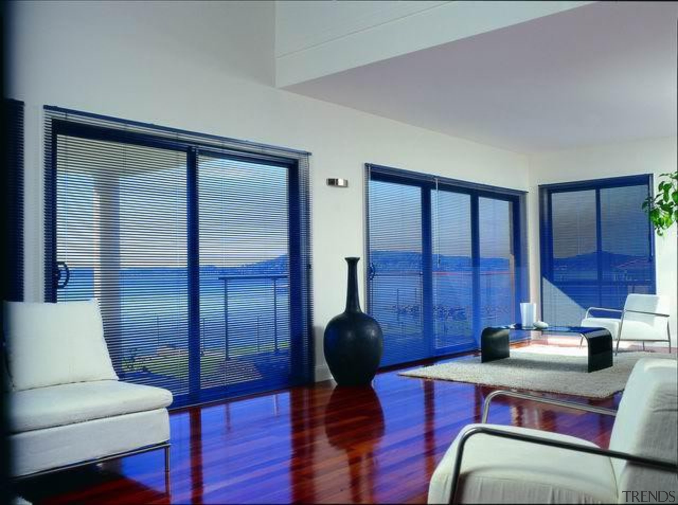 luxaflex aluminium venetian blinds - luxaflex aluminium venetian ceiling, condominium, curtain, daylighting, door, interior design, living room, property, real estate, room, shade, window, window blind, window covering, window treatment, gray, blue