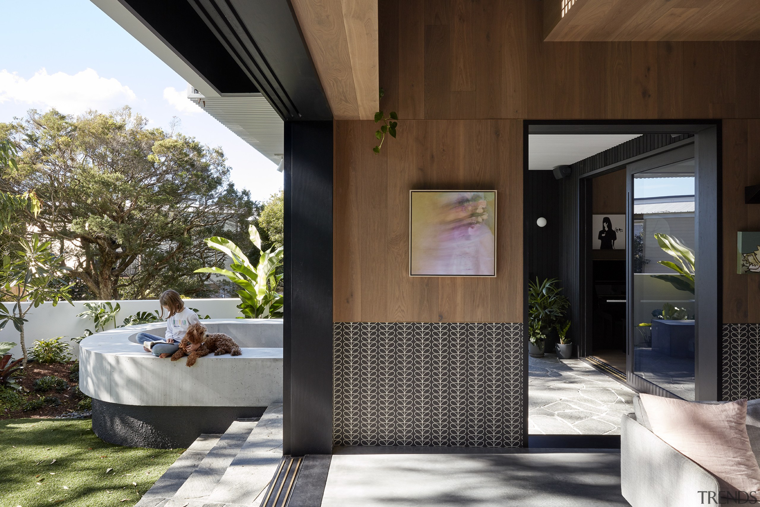 The living spaces enjoy an easy indoor-outdoor flow 