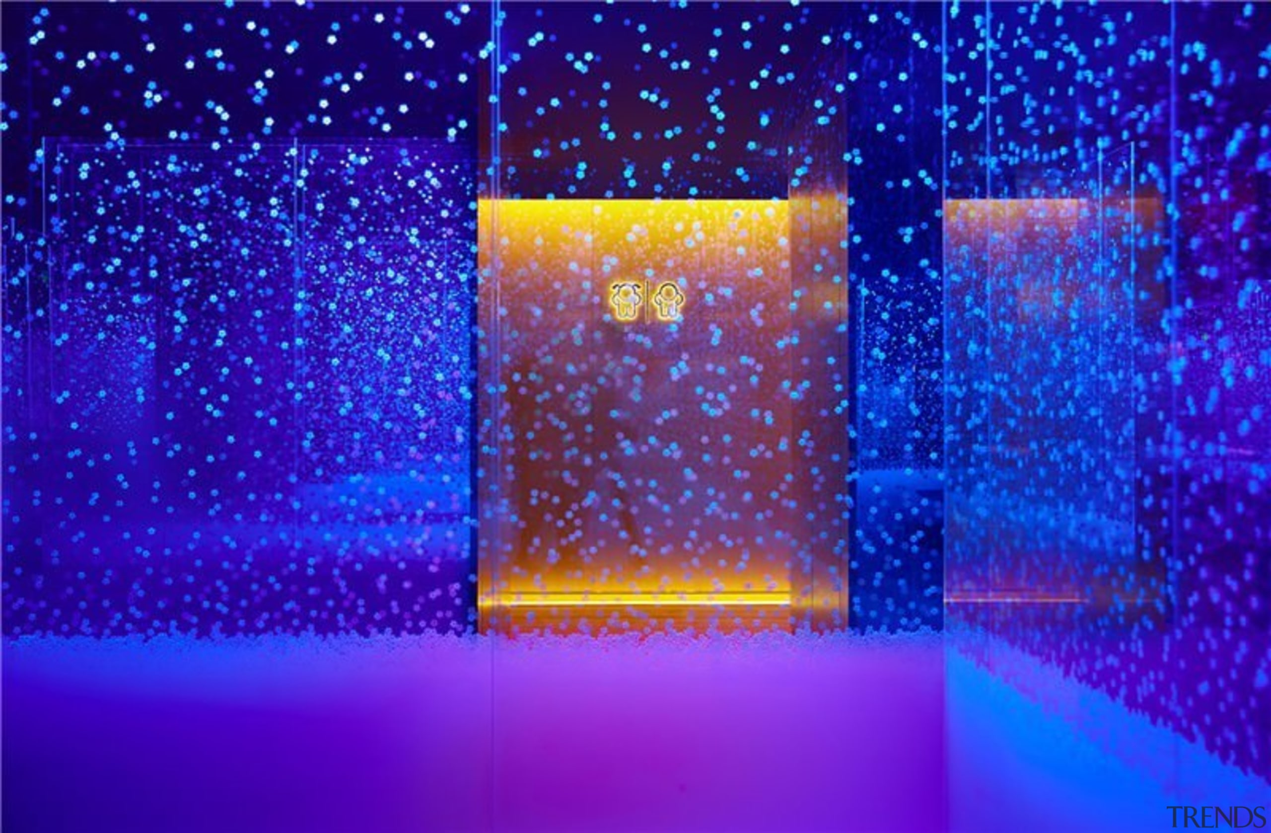 The blue and orange fill the room - blue, cobalt blue, computer wallpaper, electric blue, light, majorelle blue, purple, violet, blue