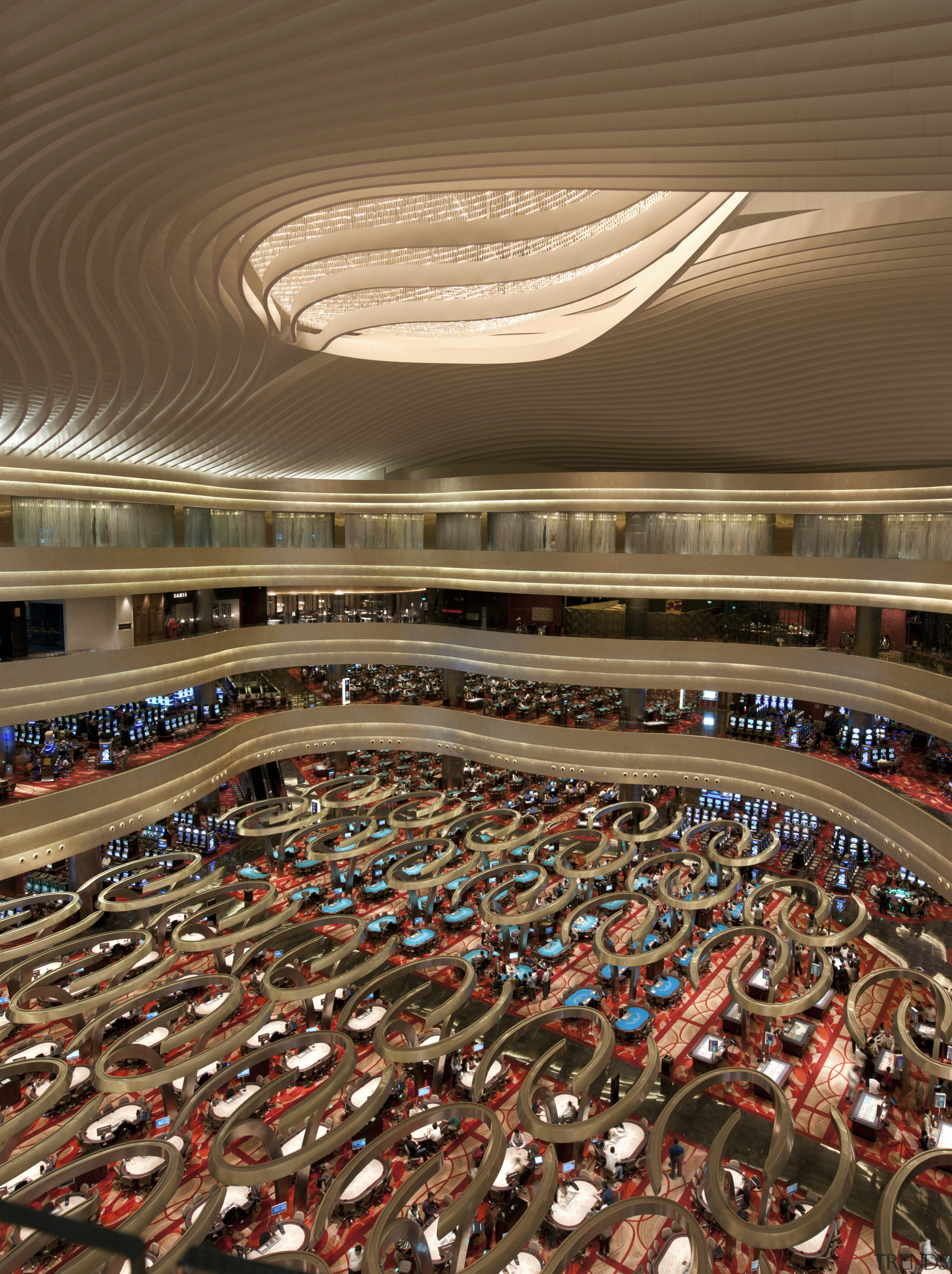 Marina Bay Sands, Singapore - Marina Bay Sands, auditorium, convention center, performing arts center, theatre, brown