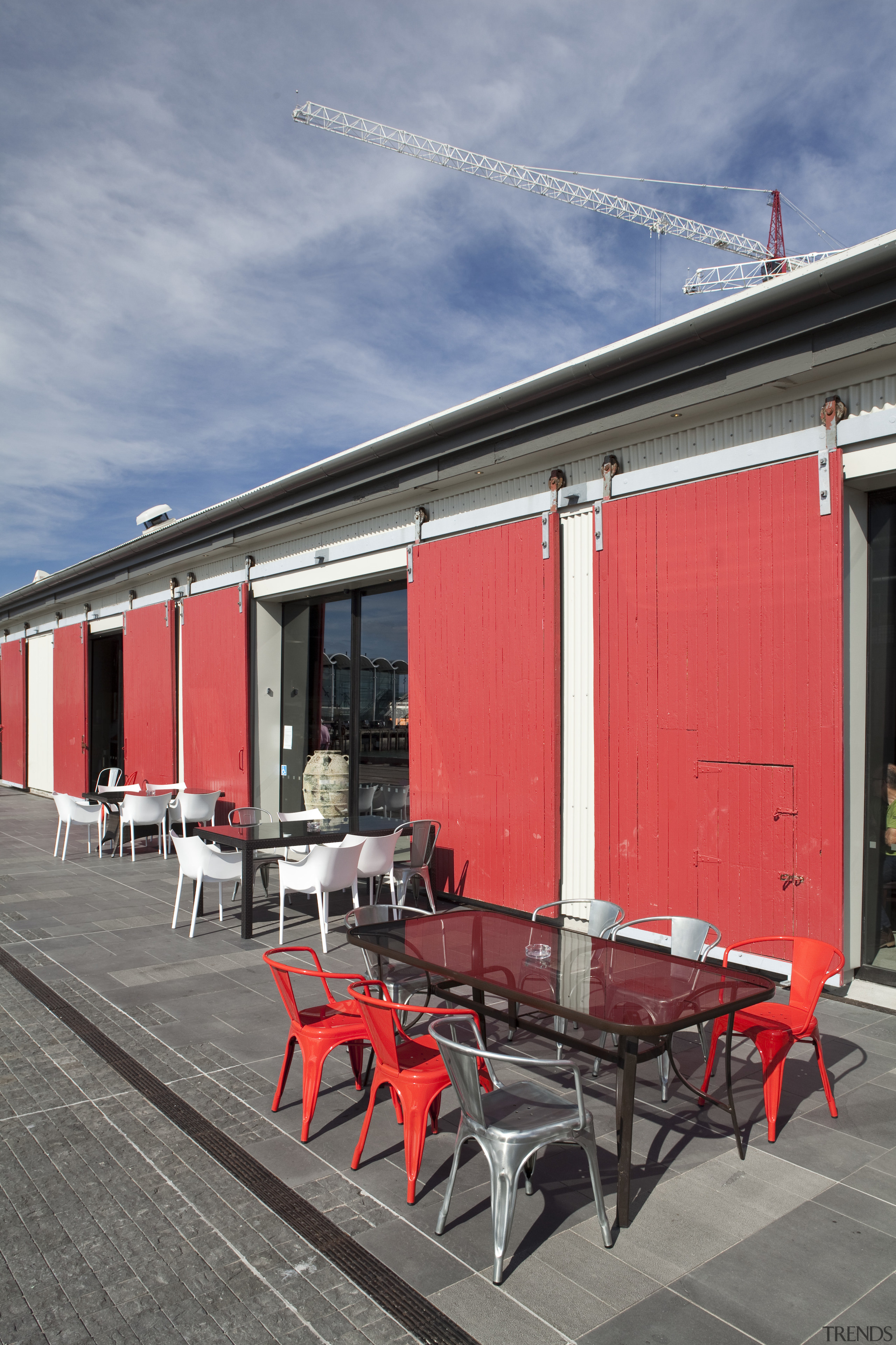 External view of a building in Wynyard Quater architecture, facade, house, sky, gray