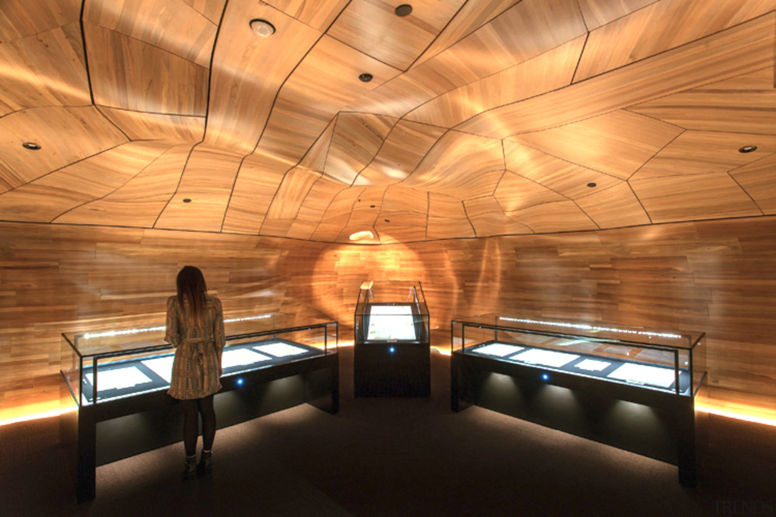 WINNER: He Tohu Document Centre - architecture | architecture, ceiling, daylighting, interior design, lighting, recreation room, symmetry, wood, brown