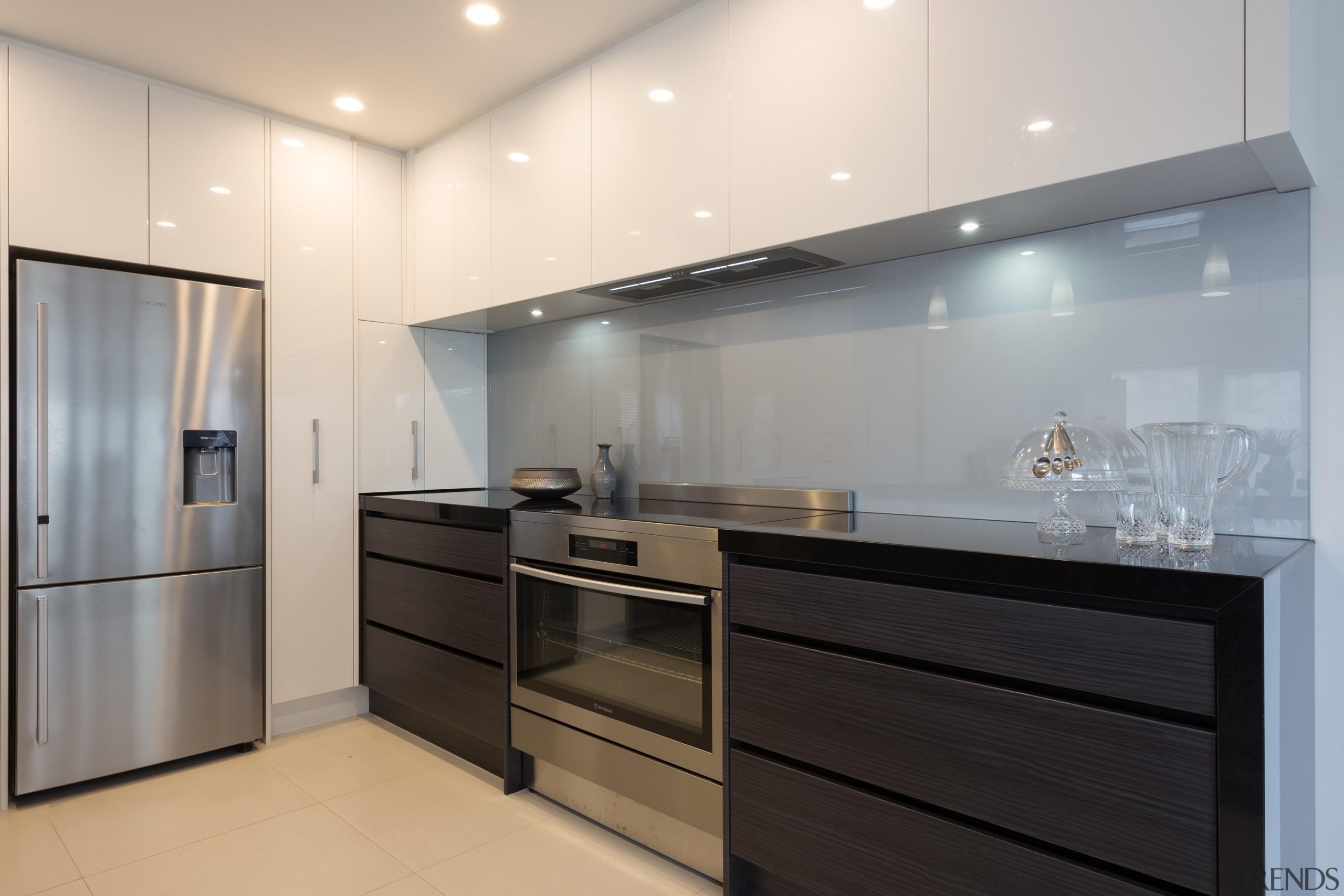 designatek gloss, designatek textured, profile handle, bar fridge, cabinetry, countertop, interior design, kitchen, product design, room, gray, white