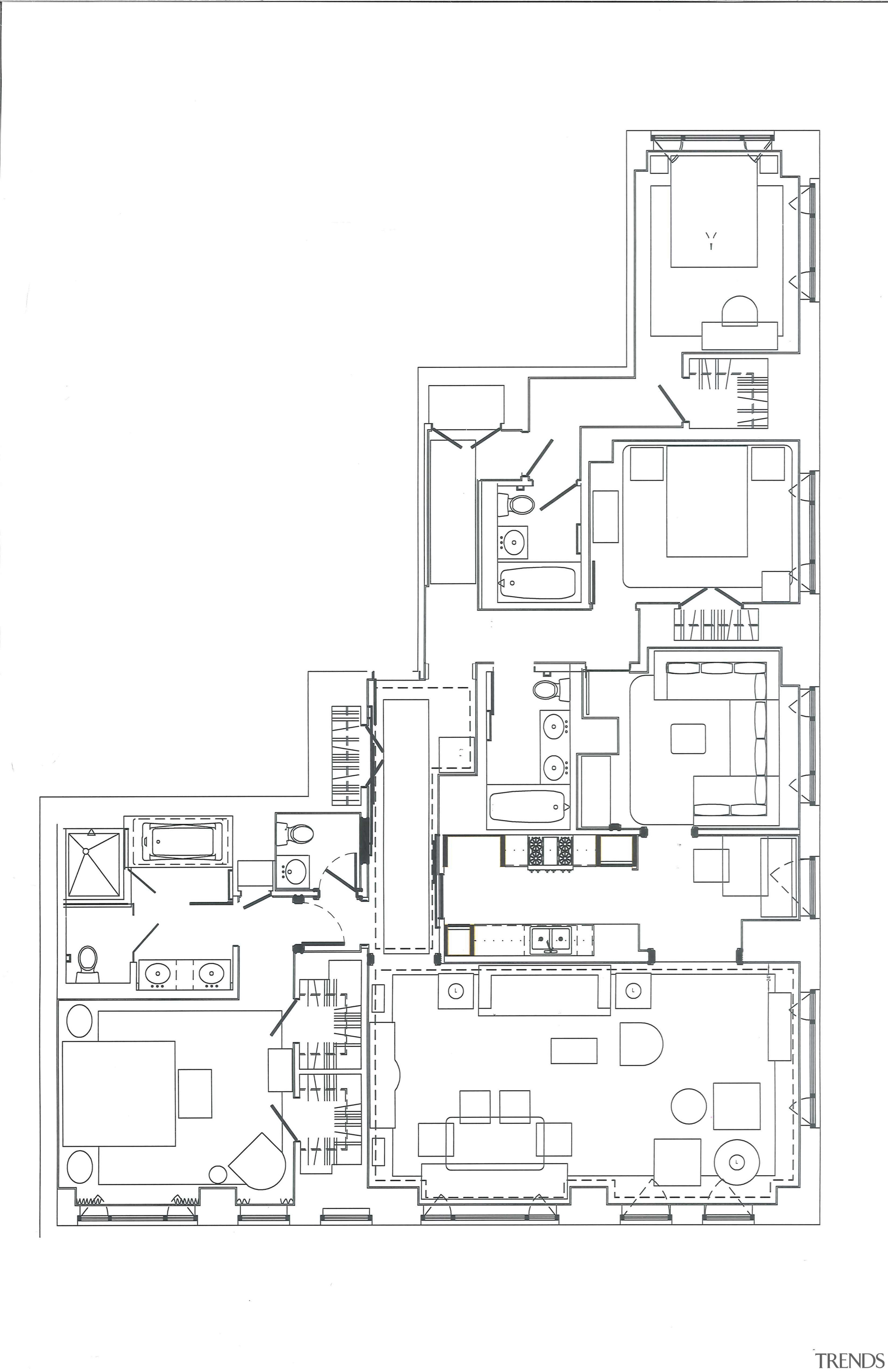 This interior by Billy Beson reflects the feel architecture, area, black and white, design, diagram, drawing, floor plan, font, line, plan, product design, schematic, square, structure, technical drawing, text, white