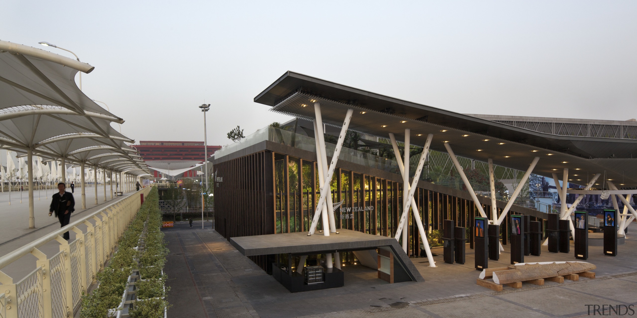 New Zealand Pavilion, Shanghai World Expo, China - pavilion, roof, structure, white, black