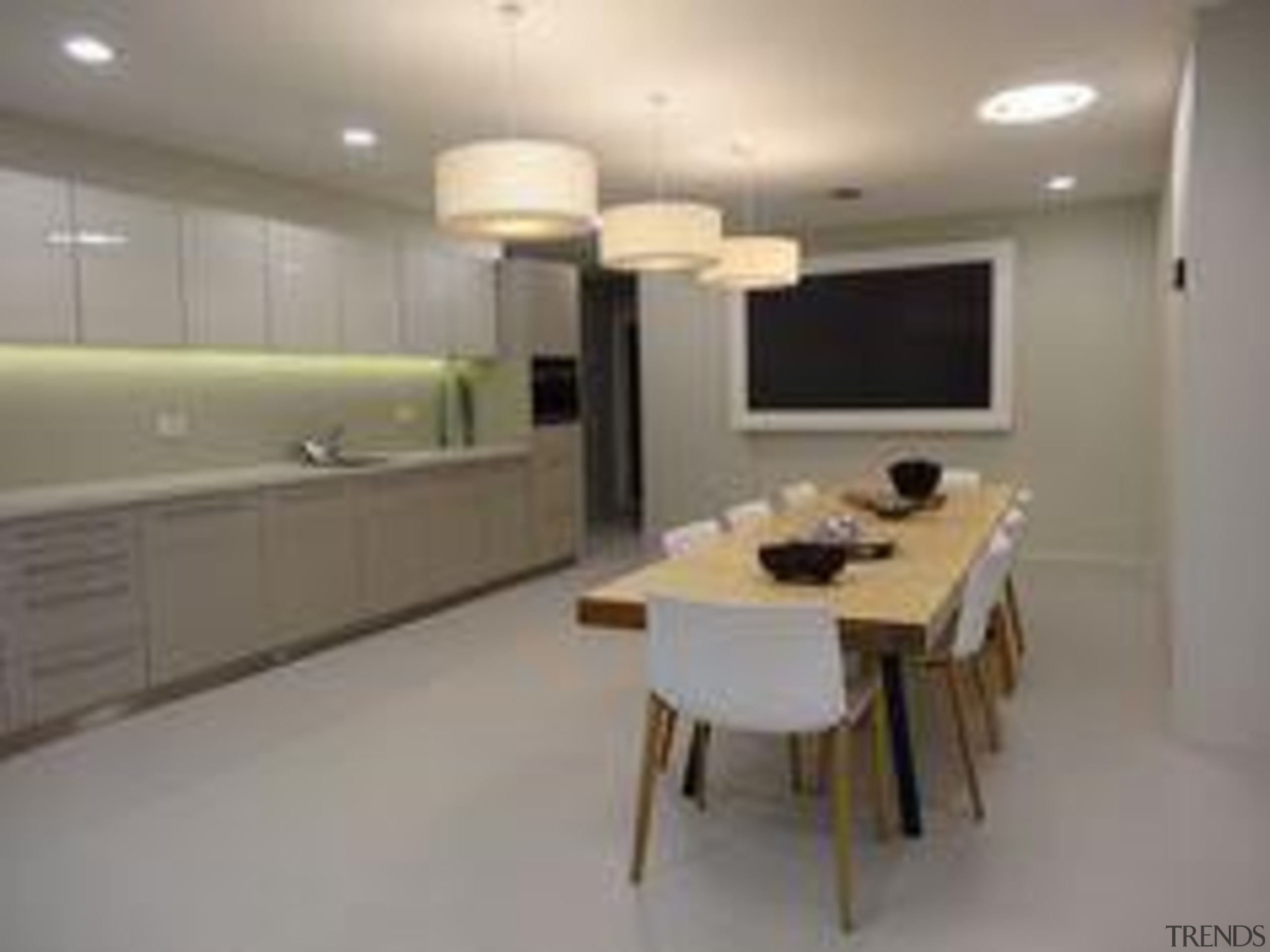 Floor featuring Collection Perla. - Chorus Offices - ceiling, countertop, floor, interior design, kitchen, property, real estate, room, gray