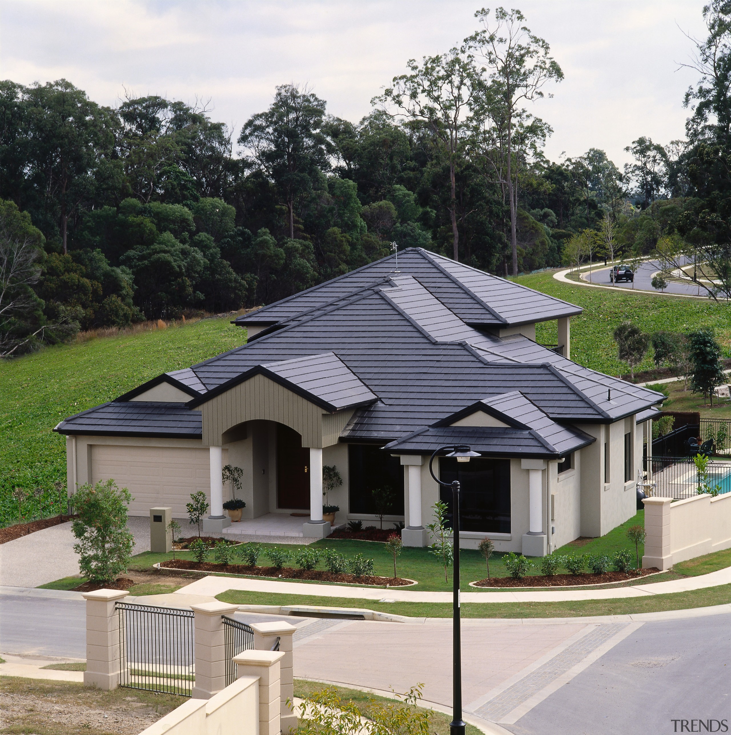 exterior view of house and roofing - exterior architecture, cottage, elevation, estate, facade, home, house, property, real estate, residential area, roof, suburb, white, black