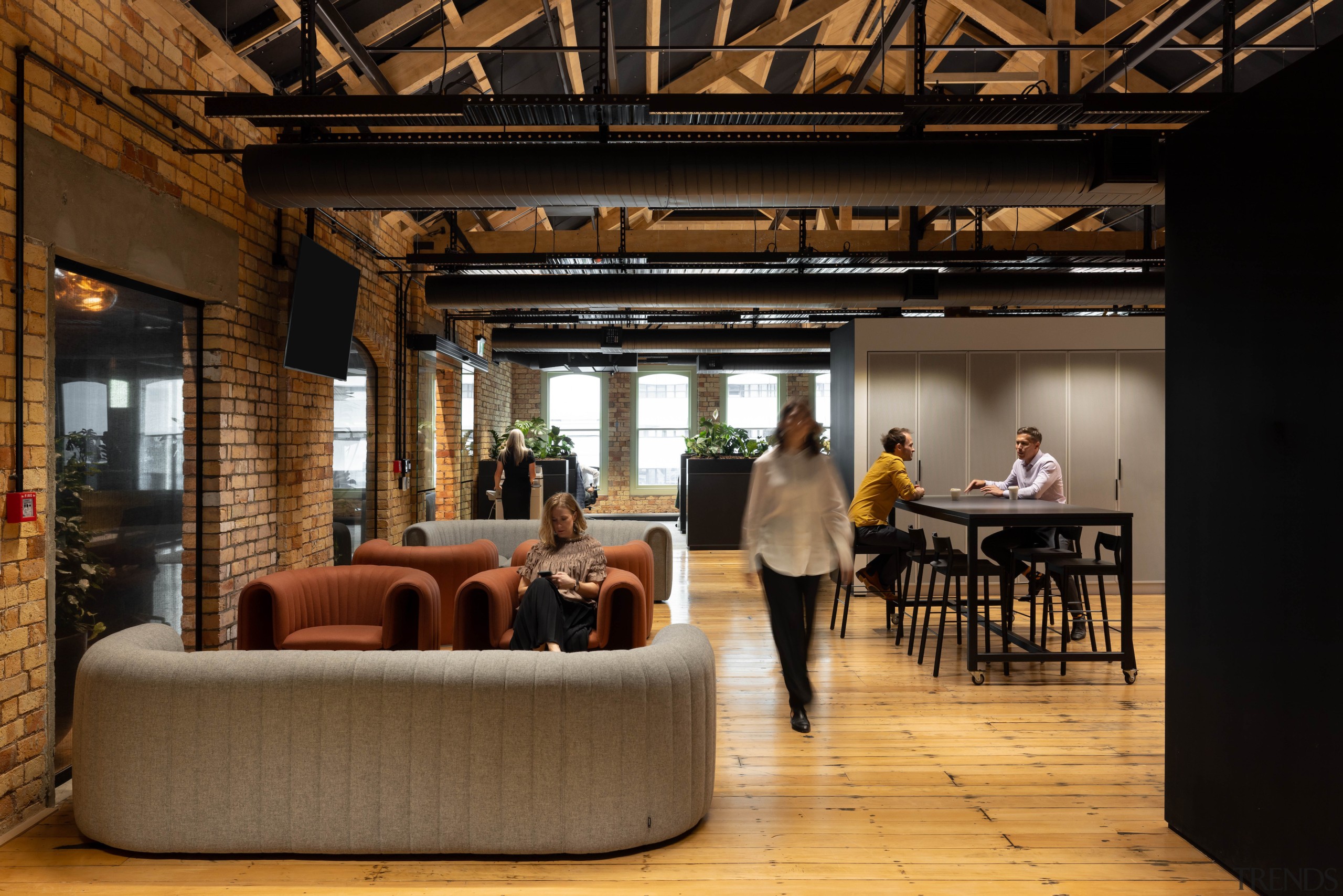 The space is warm and inviting, while exuding 